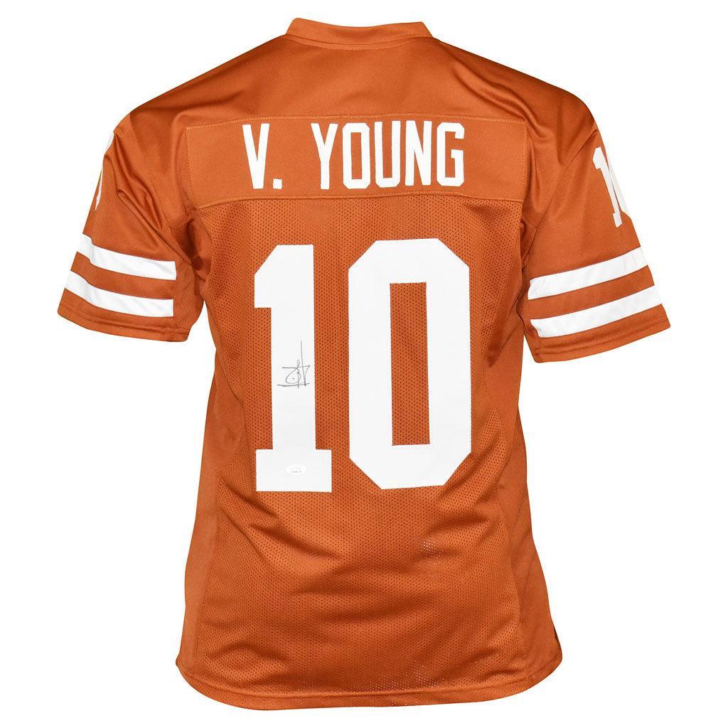 Vince Young Autographed Texas Longhorns (Burnt Orange #10) Custom Jersey - JSA