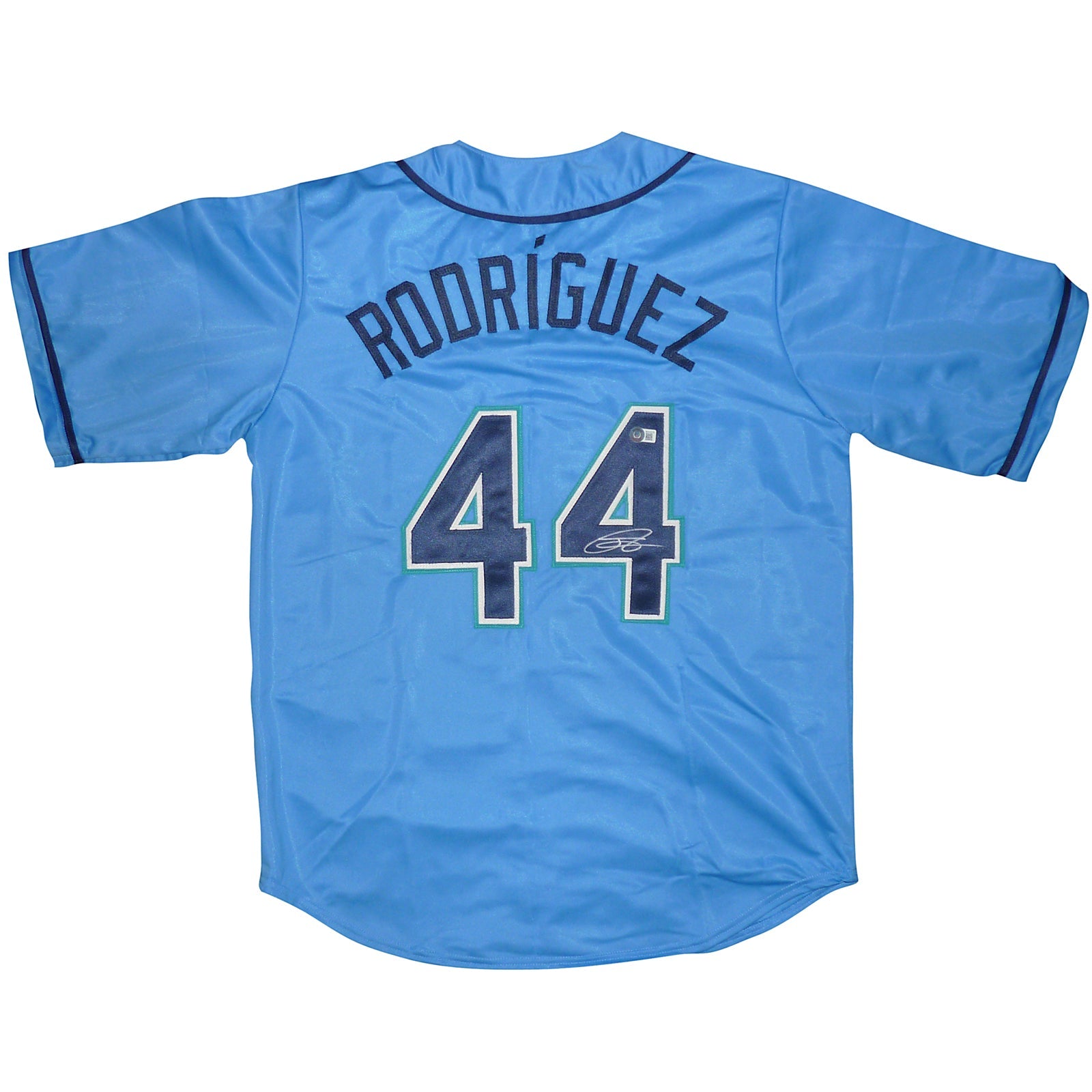 Julio Rodriguez Autographed Seattle (Baby Blue #44) Jersey - BAS