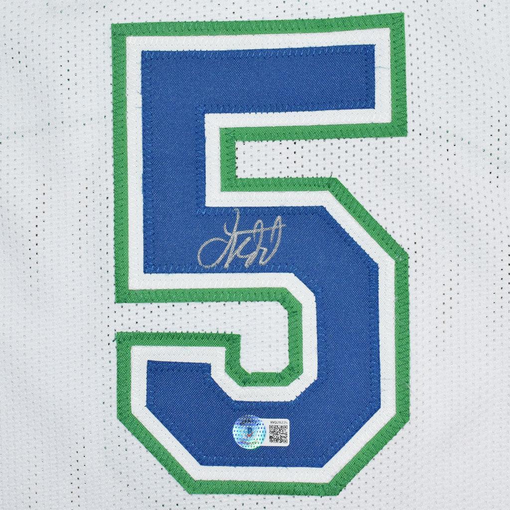 Jason Kidd Autographed Dallas (White #5) Custom Jersey - BAS