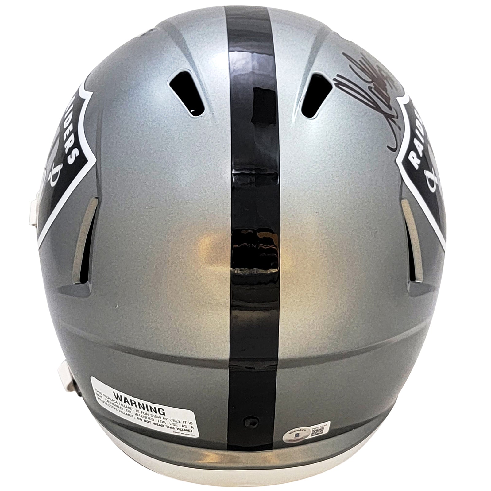 Marcus Allen Autographed Los Angeles Raiders (FLASH Alternate) Deluxe Full-Size Replica Helmet w/ HOF 03 - Beckett