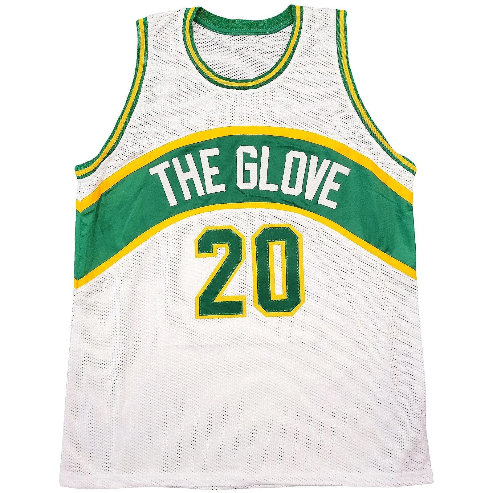 Gary Payton Autographed Seattle (White #20) Custom Jersey - Beckett