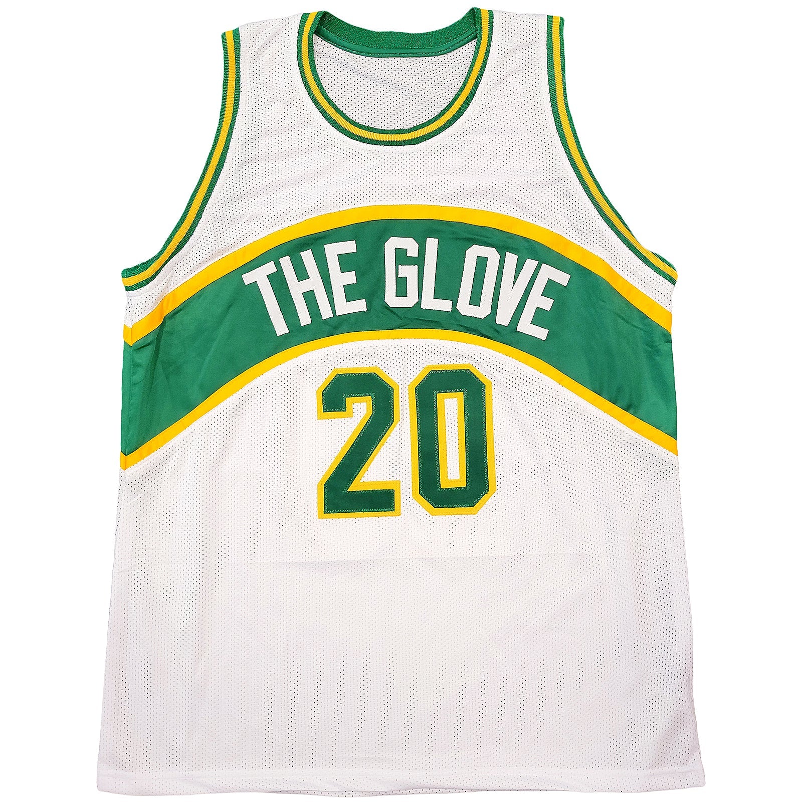 Gary Payton Autographed Seattle (White #20) Custom Jersey - Beckett