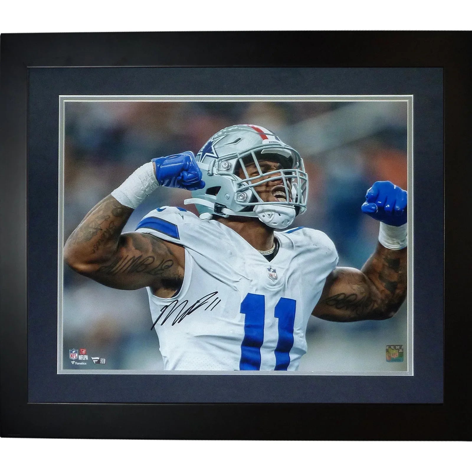 Micah Parsons Autographed Dallas Cowboys (Horiz Flex) Deluxe Framed 16x20 Photo - Fanatics