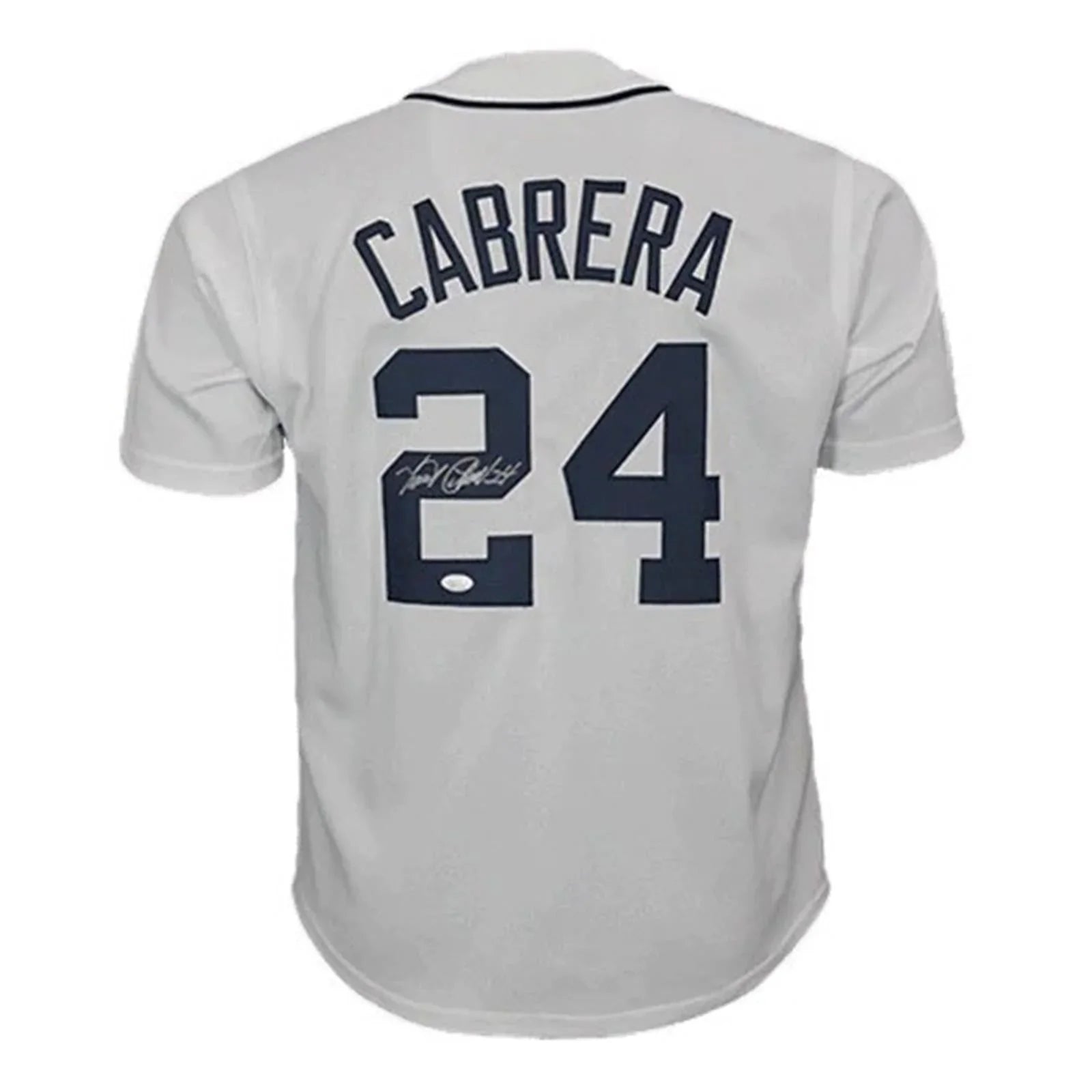 Miguel Cabrera Autographed Detroit (White #24) Custom Jersey - JSA