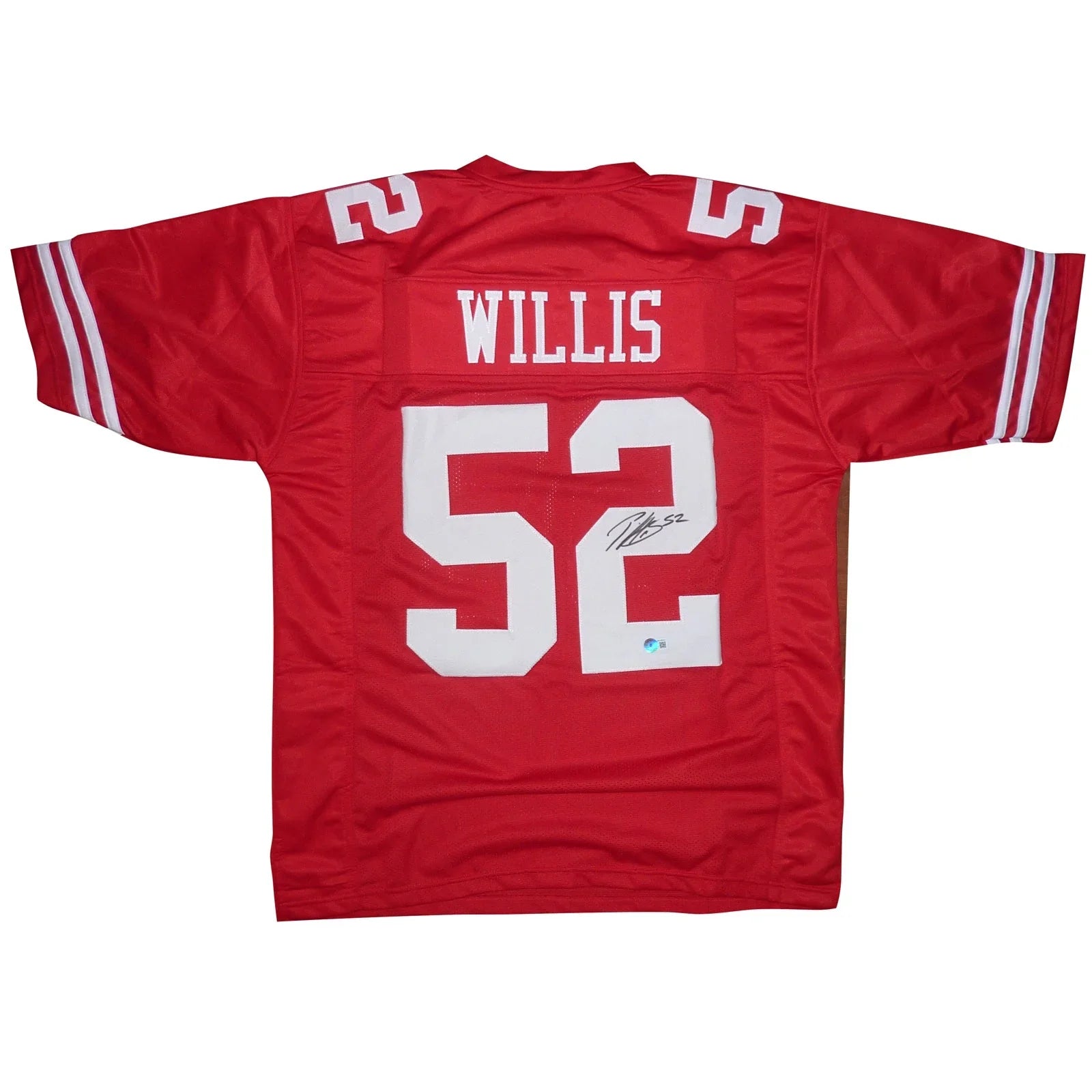 Patrick Willis Autographed San Francisco (Red #52) Custom Jersey - Beckett