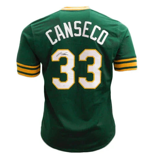 Jose Canseco Autographed Oakland (Green #33) Custom Jersey - JSA