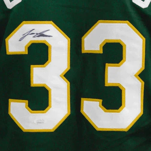 Jose Canseco Autographed Oakland (Green #33) Custom Jersey - JSA