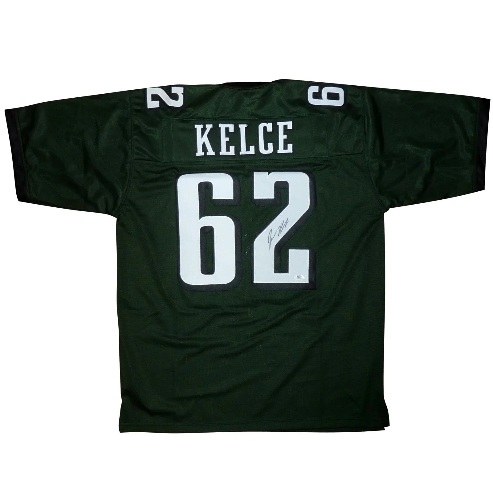 Jason Kelce Autographed Philadelphia (Green #62) Custom Jersey - PSA