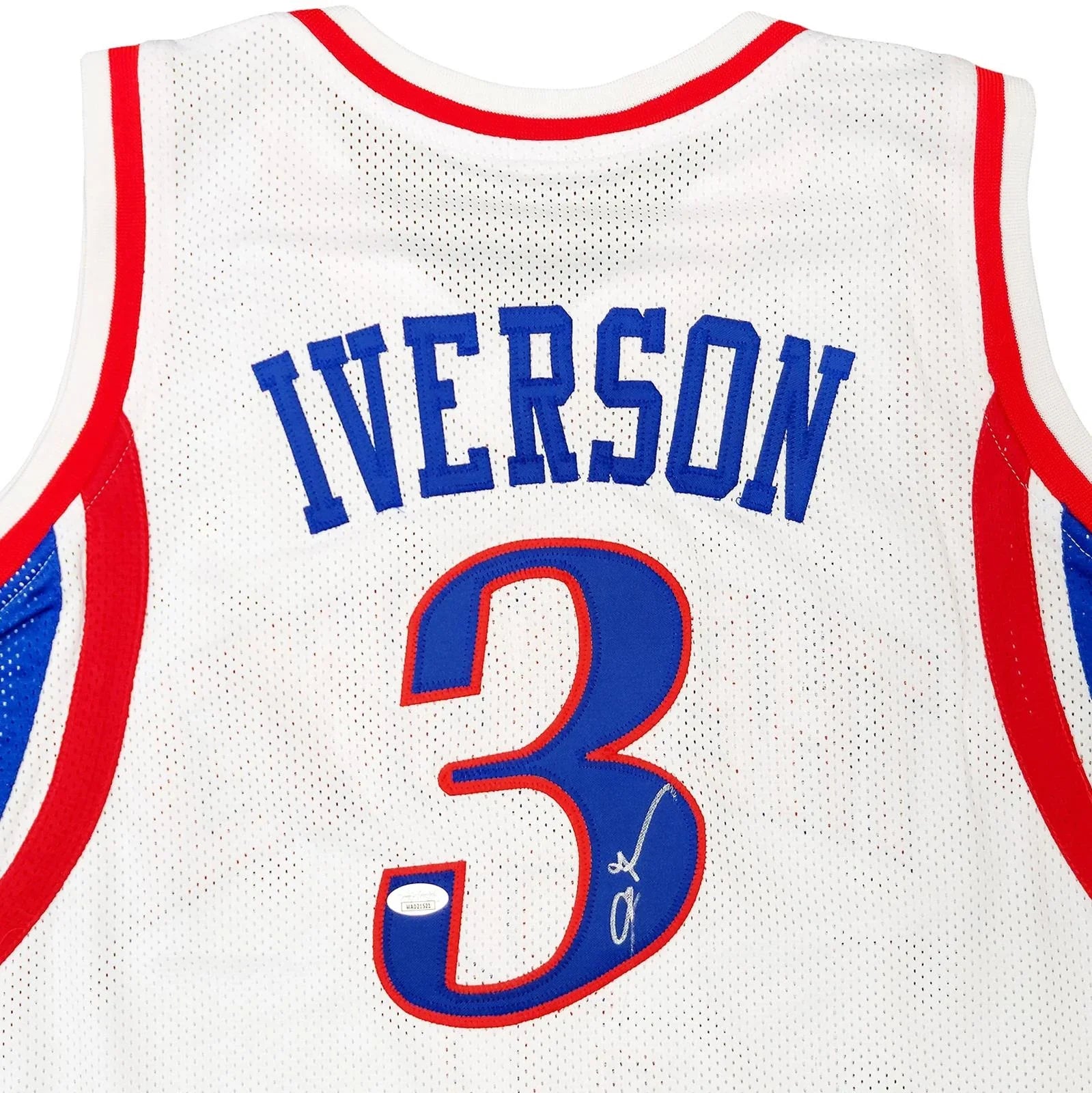 Allen Iverson Autographed Philadelphia (White #3) Custom Jersey - JSA