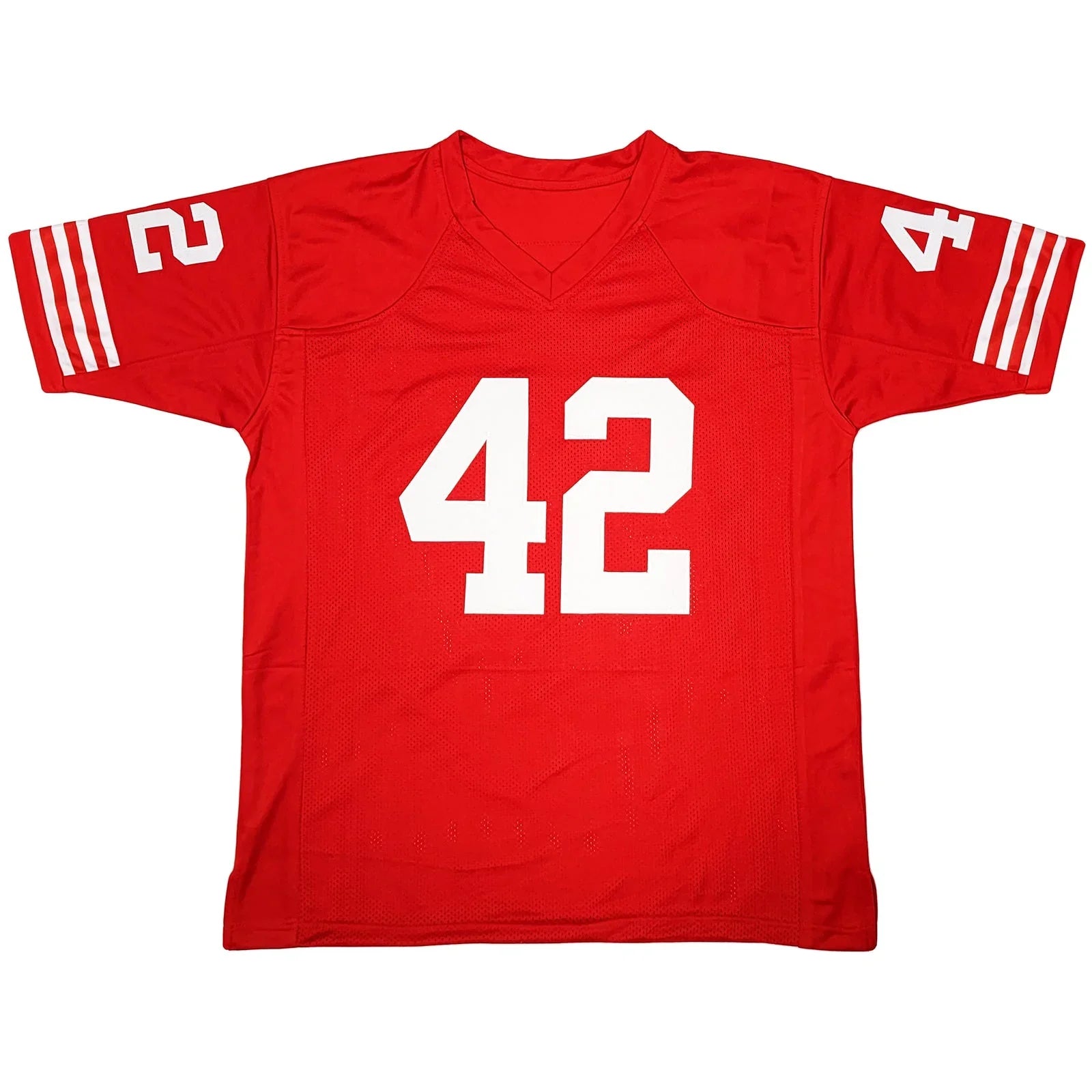Ronnie Lott Autographed San Francisco (Red #42) Custom Jersey - Beckett