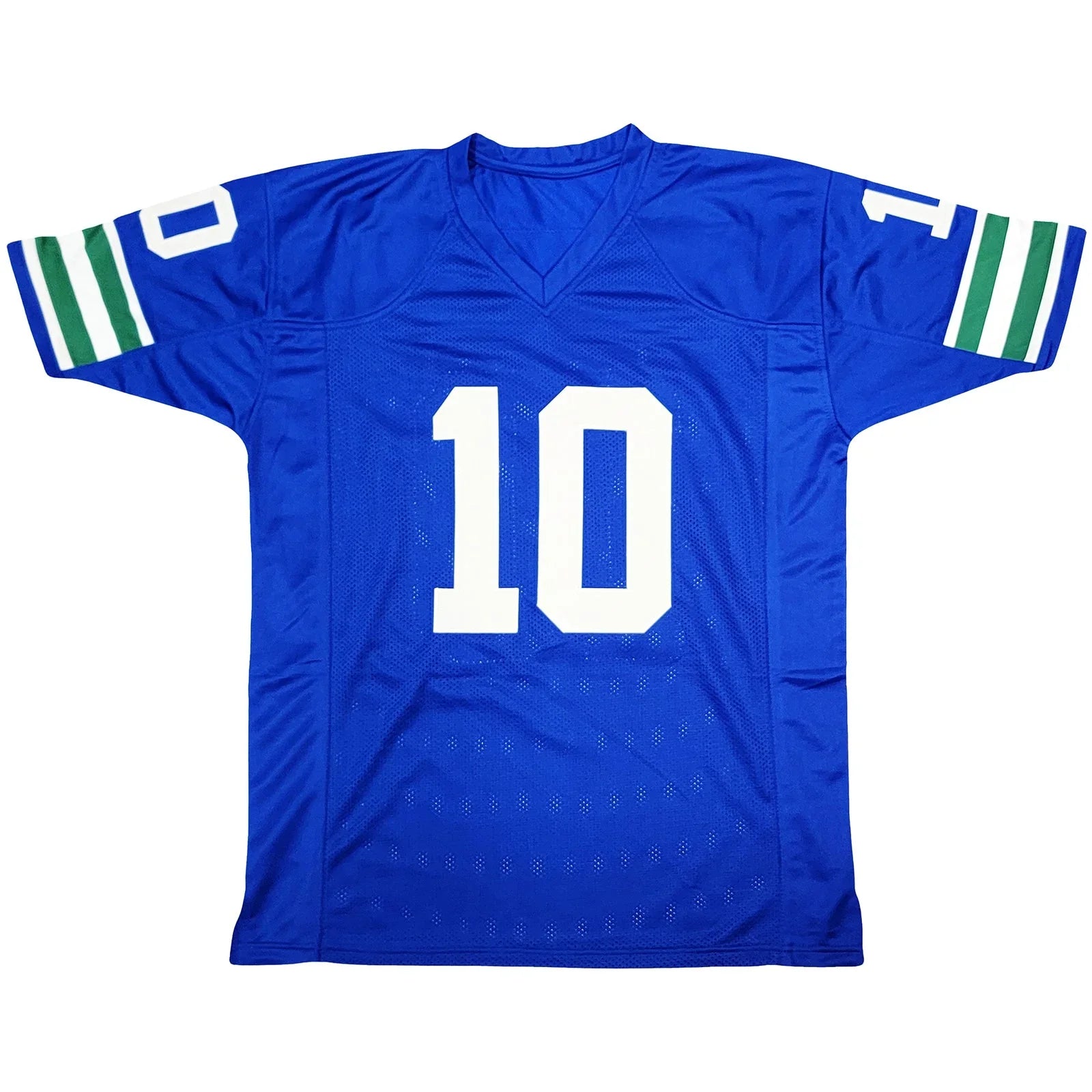 Jim Zorn Autographed Seattle Seahawks (Blue #10) Custom Jersey - MCS