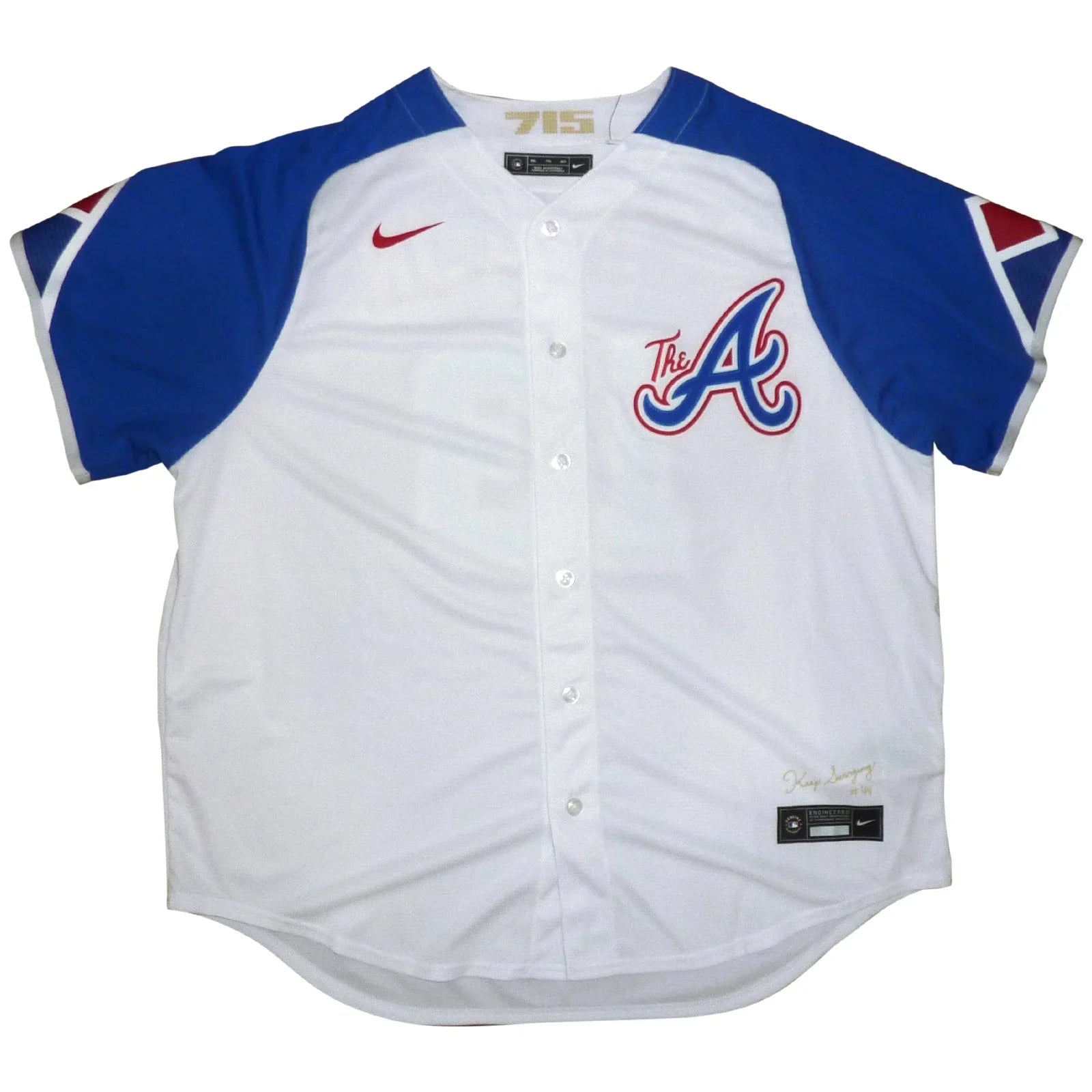 Ronald Acuna Jr. Autographed Atlanta Braves (Throwback #13) Nike City Connect Jersey - JSA