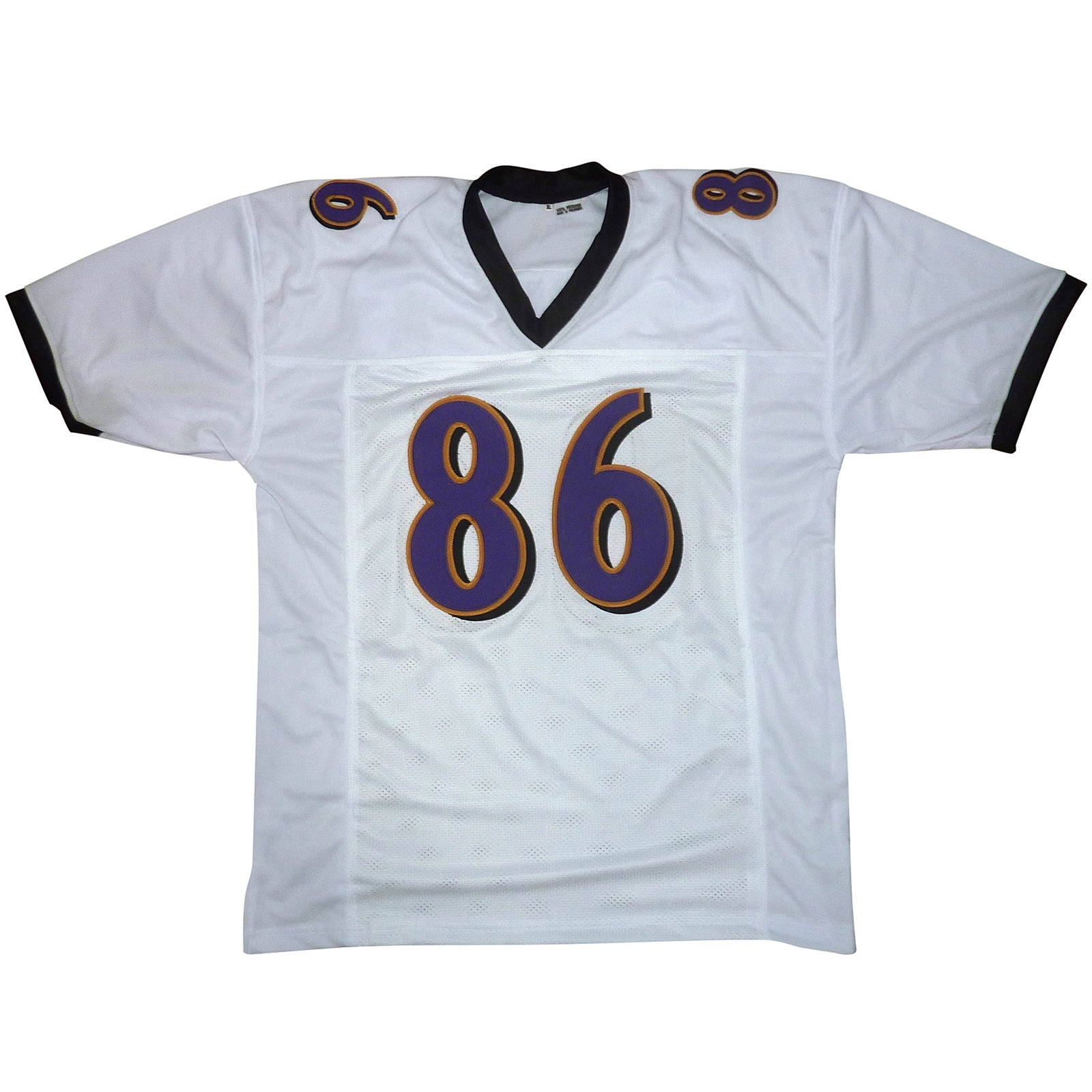 Todd Heap Autographed Baltimore (White #86) Custom Jersey w/ Ring of Honor - JSA