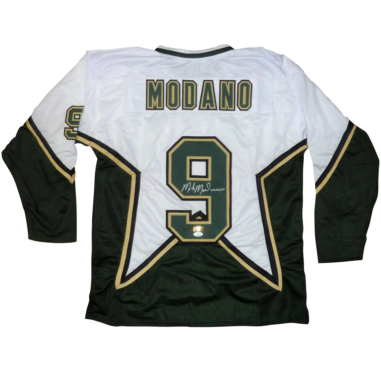 Mike Modano Autographed Dallas Stars (White #9) Custom Jersey - JSA