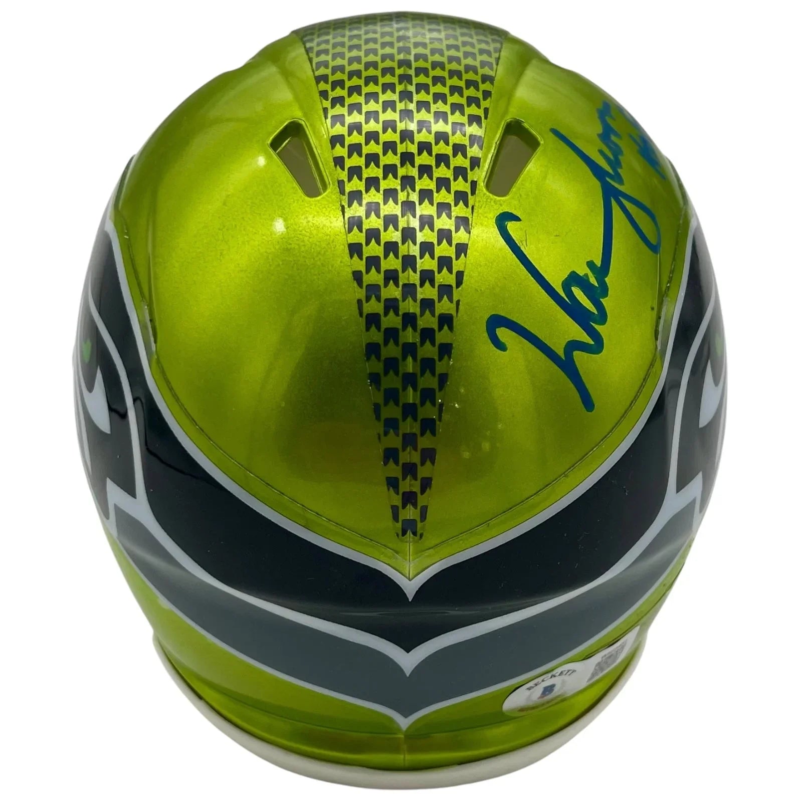 Warren Moon Autographed Seattle Seahawks (FLASH Alternate) Mini Helmet w/ "HOF 2006" - JSA