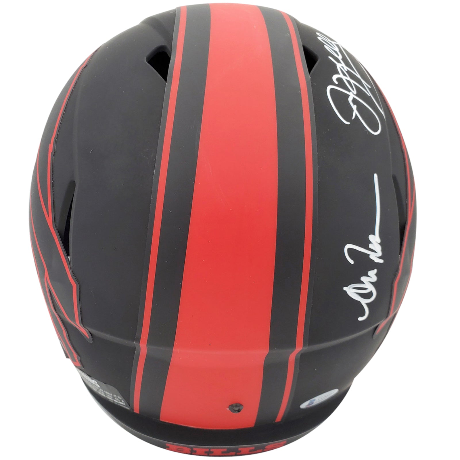 Buffalo Bills Greats Jim Kelly, Andre Reed and Thurman Thomas Autographed ECLIPSE Alternate Deluxe Full-Size Replica Helmet - Beckett