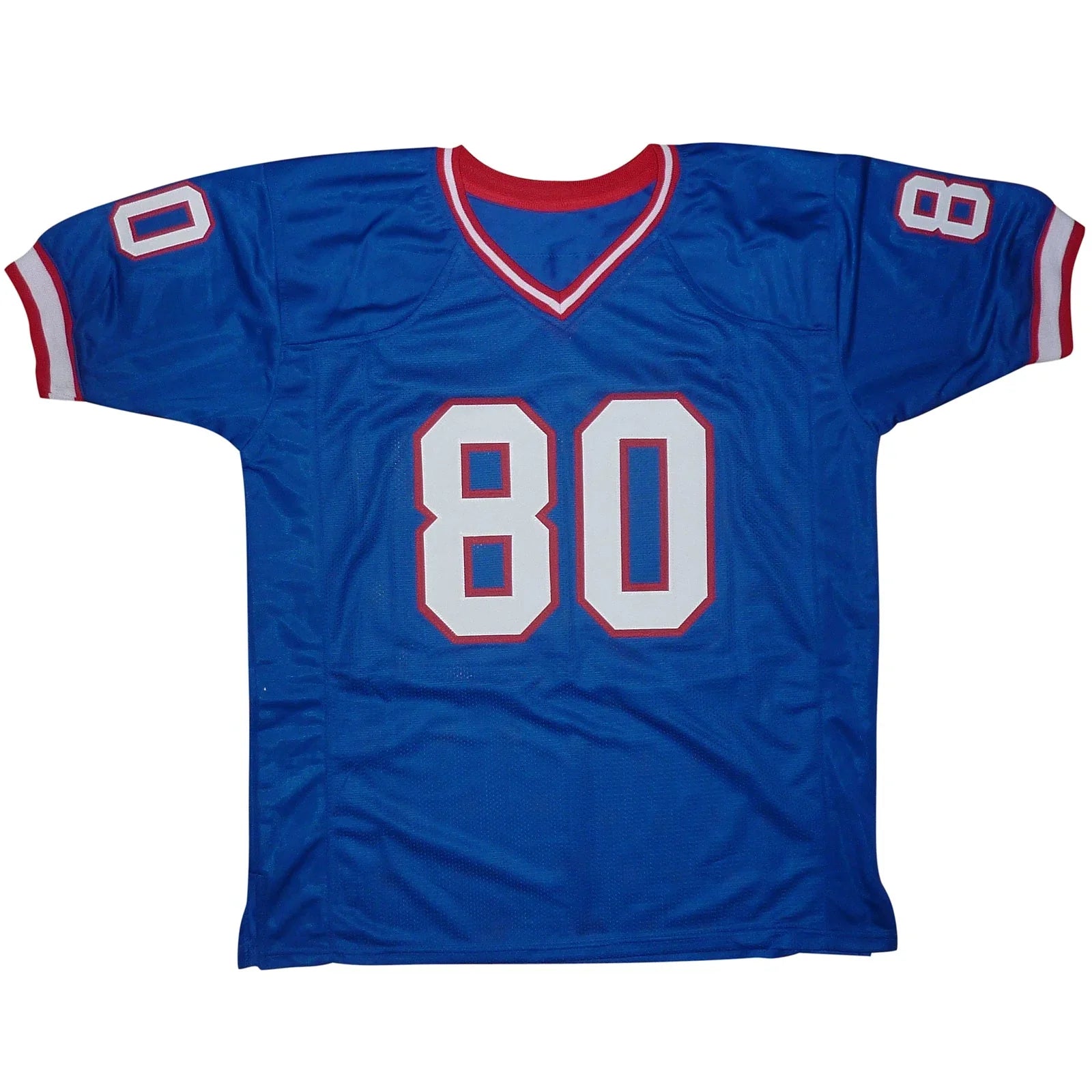 Eric Moulds Autographed Buffalo (Blue #80) Custom Jersey - JSA