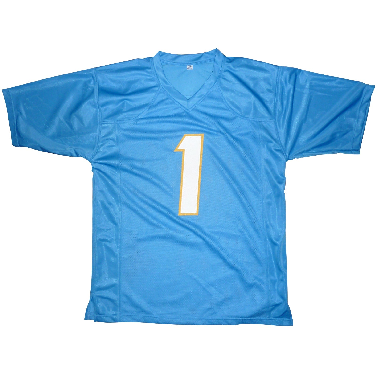 Quentin Johnston Autographed Los Angeles (Baby Blue #1) Custom Jersey - Beckett