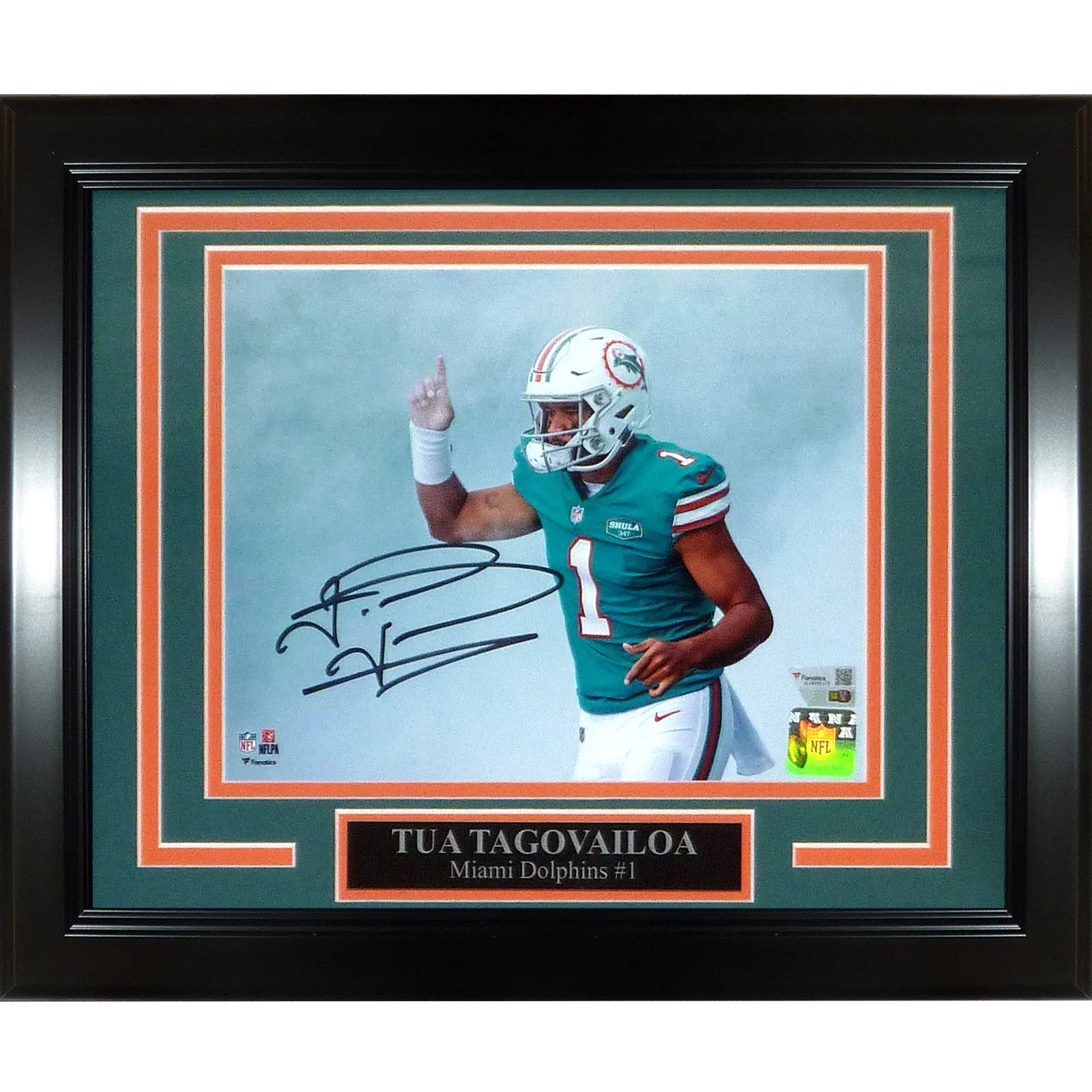 Tua Tagovailoa Autographed Miami Dolphins (Smoke Intro) Deluxe Framed 8x10 Photo - Fanatics