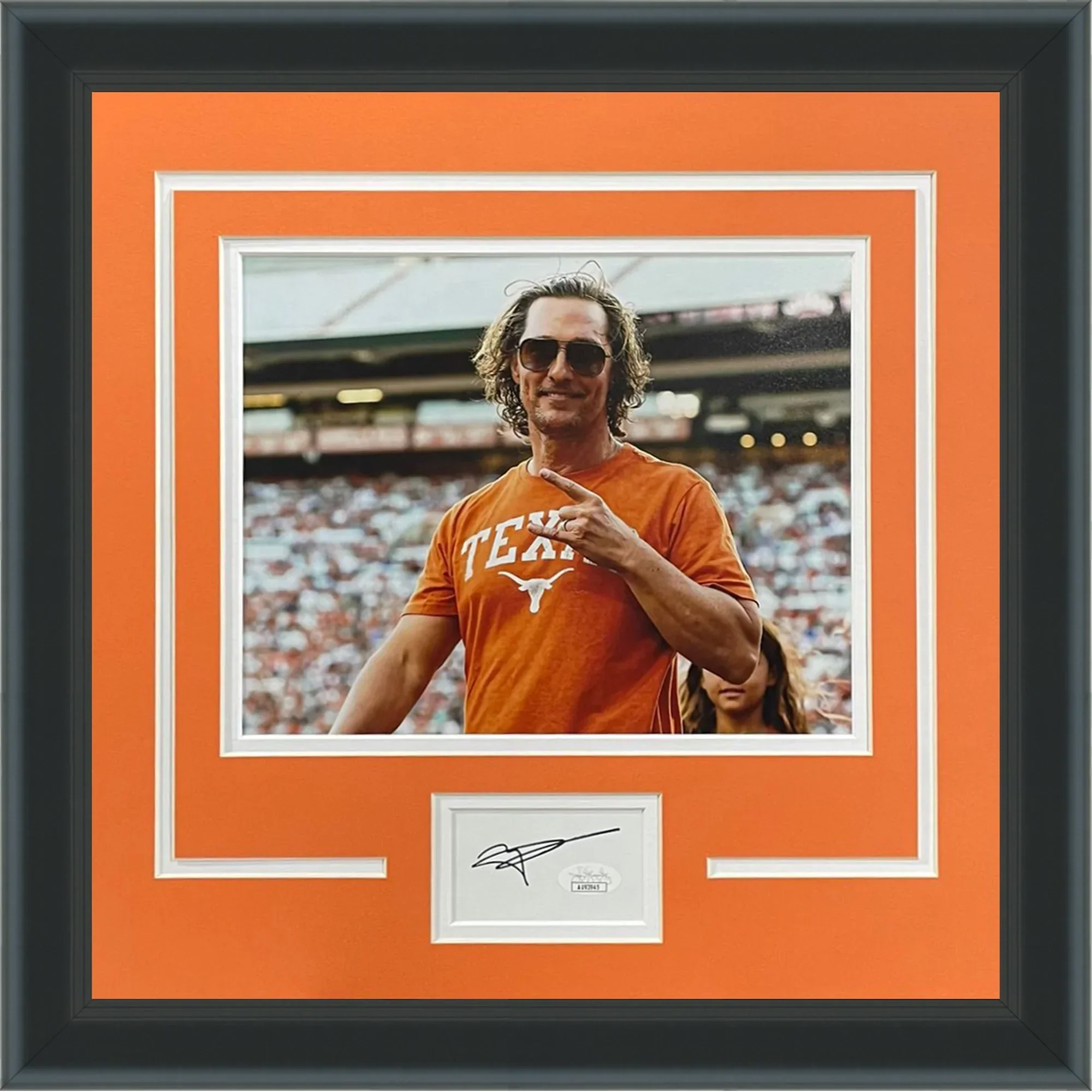 Matthew McConaughey Autographed Texas Longhorns "Signature Series" Frame - JSA