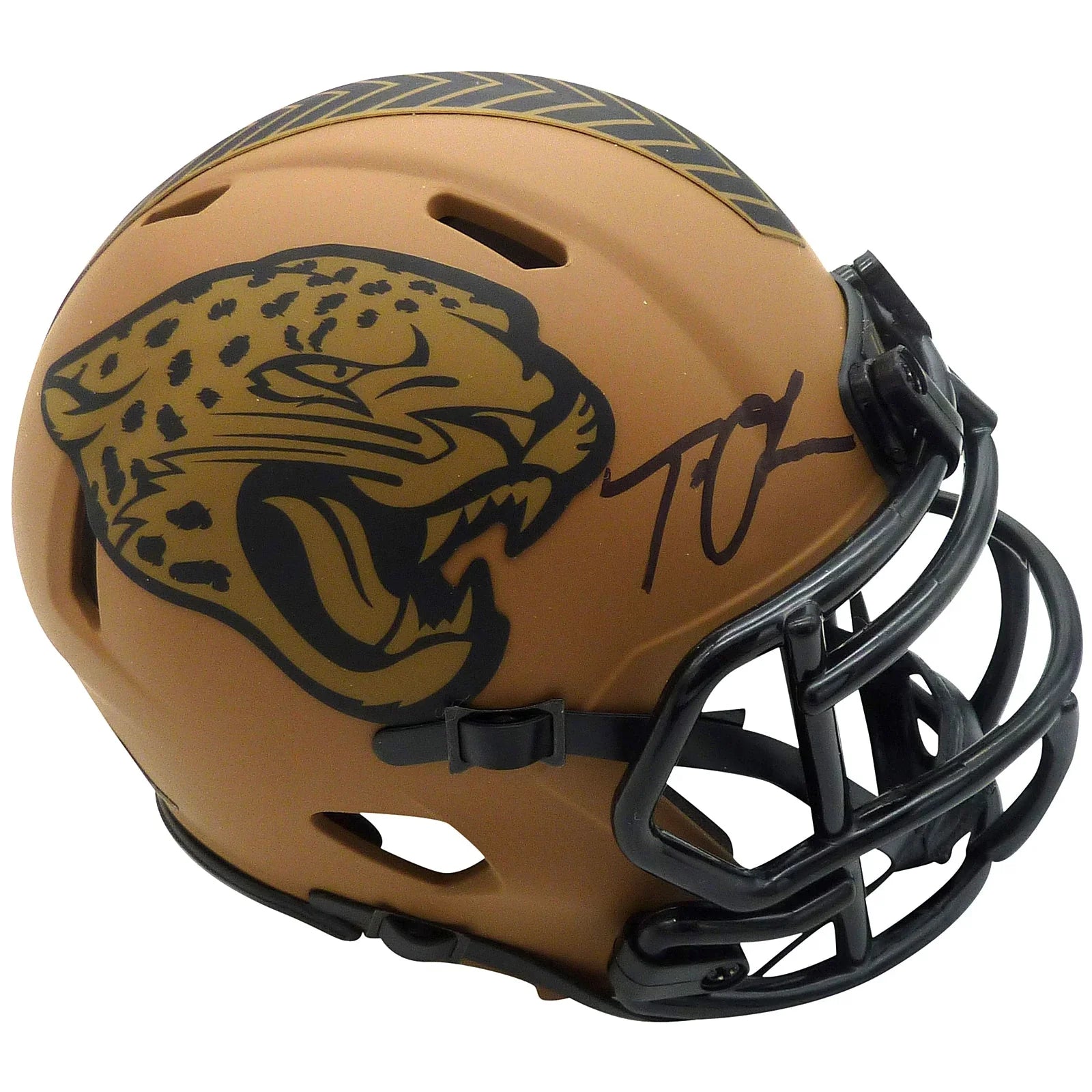 Trevor Lawrence Autographed Jacksonville Jaguars (Salute to Service) Mini Helmet - Fanatics