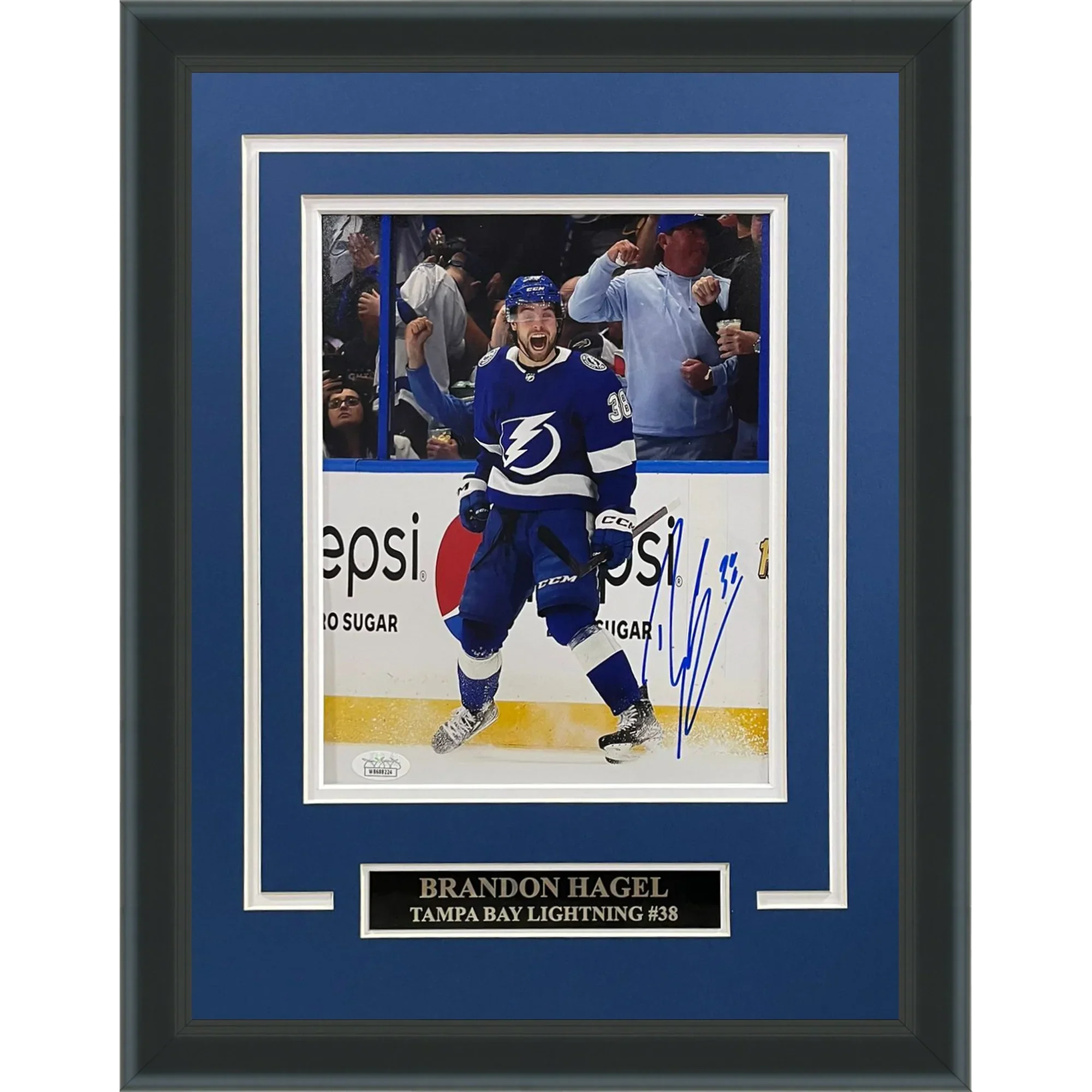 Brandon Hagel Autographed Tampa Bay Lightning Deluxe Framed 8x10 Photo - JSA