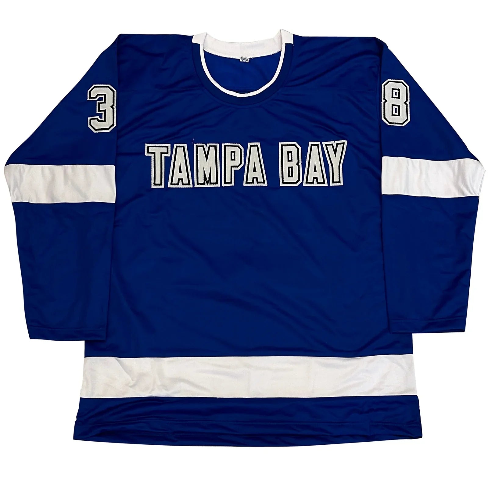 Brandon Hagel Autographed Tampa Bay (Blue #38) Custom Hockey Jersey - JSA