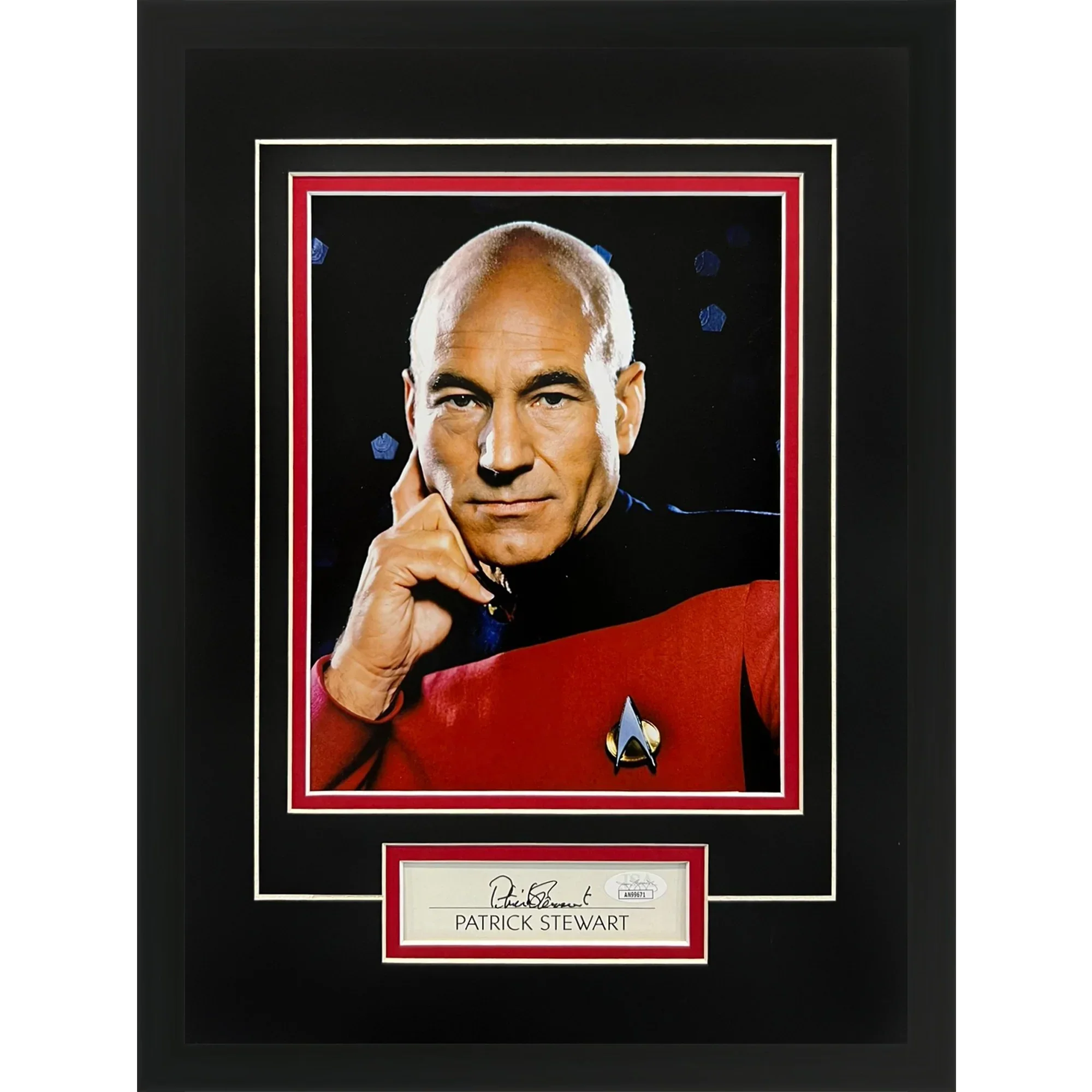 Patrick Stewart Autographed Star Trek 8x10 Photo Signature Series Frame - JSA