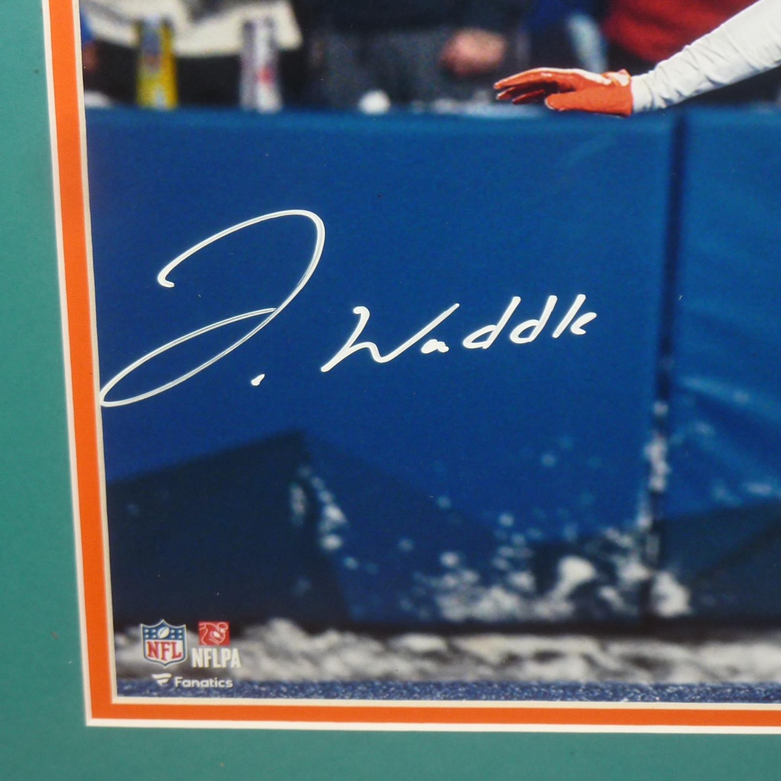 Tyreek Hill And Jaylen Waddle Autographed Miami Dolphins (TD Celebration) Deluxe Framed 16x20 Photo - Beckett, Fanatics