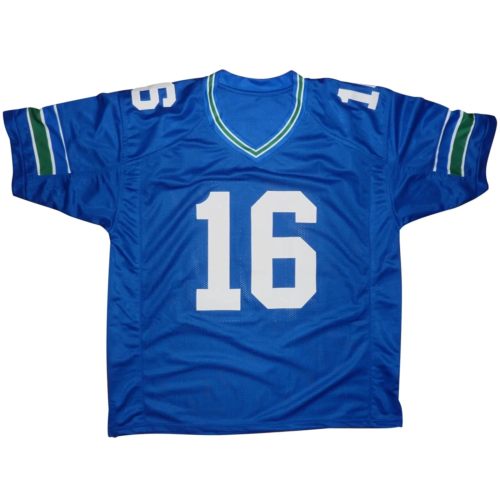Tyler Lockett Autographed Seattle (Throwback Blue #16) Custom Jersey - Beckett
