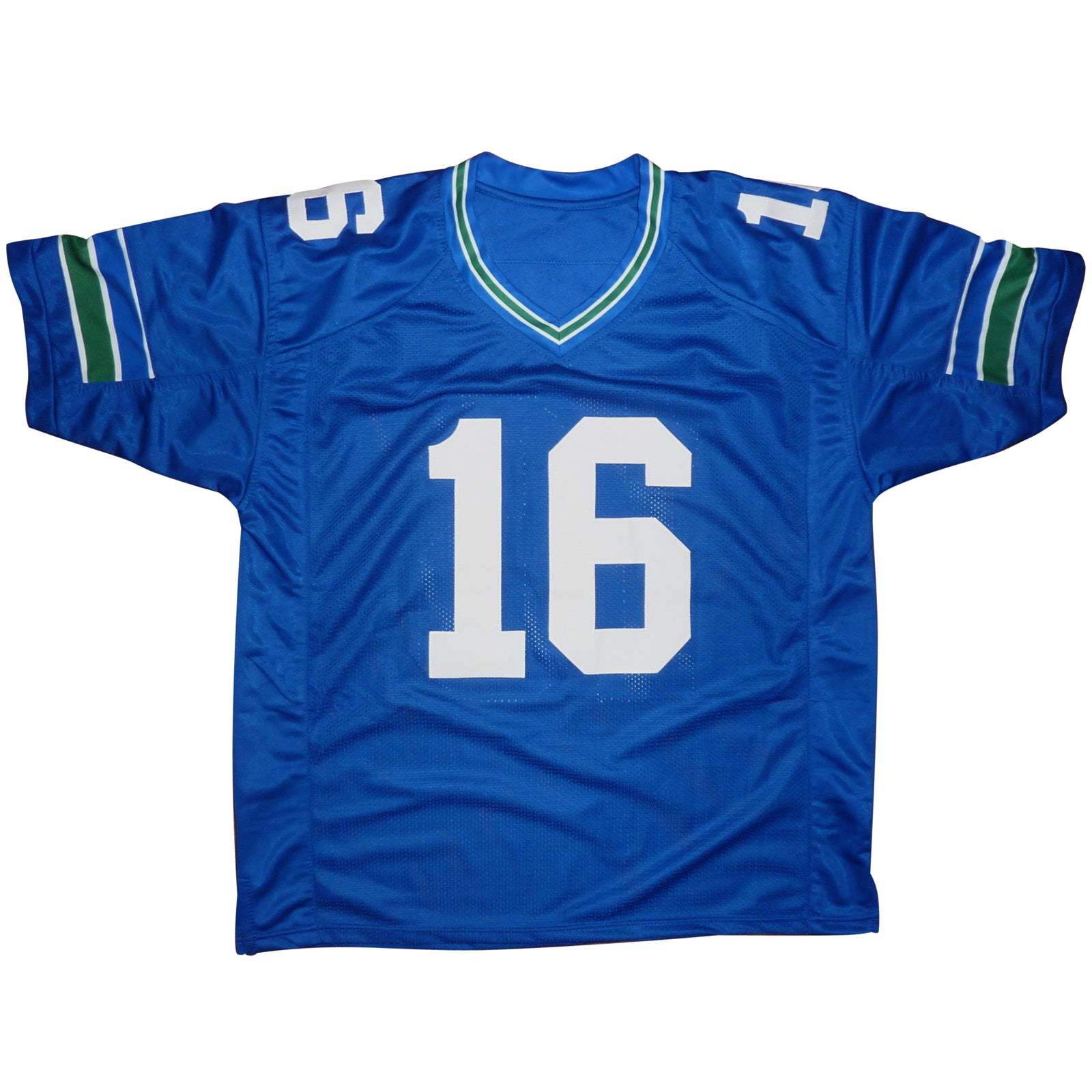 Tyler Lockett Autographed Seattle (Throwback Blue #16) Custom Jersey - Beckett