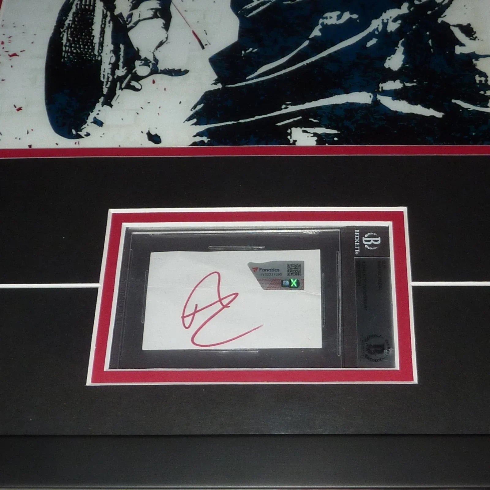 Rafael Nadal Autographed Tennis Deluxe Framed 11x14 Splash Art Piece - PSADNA