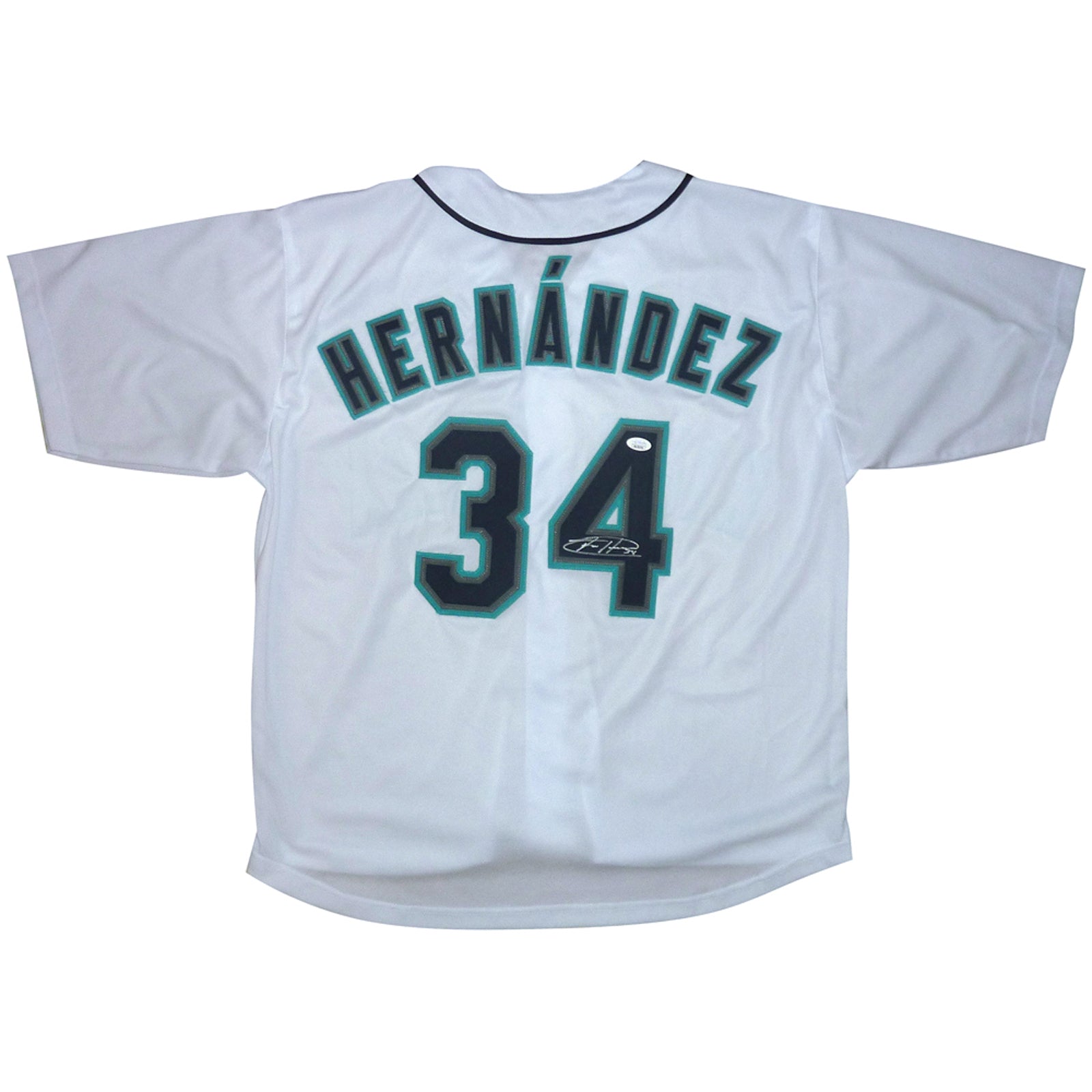 Felix Hernandez Autographed Seattle "King Felix" (White #34) Custom Jersey - Beckett