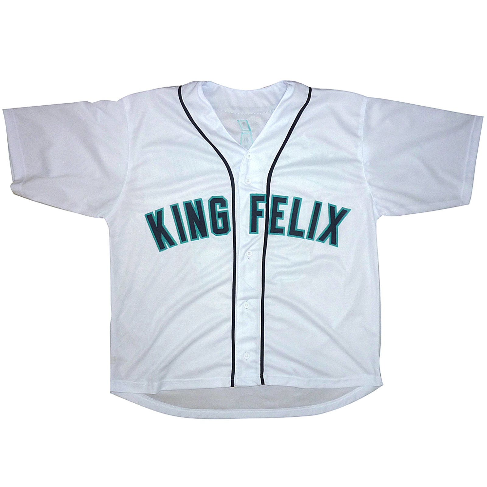 Felix Hernandez Autographed Seattle "King Felix" (White #34) Custom Jersey - Beckett