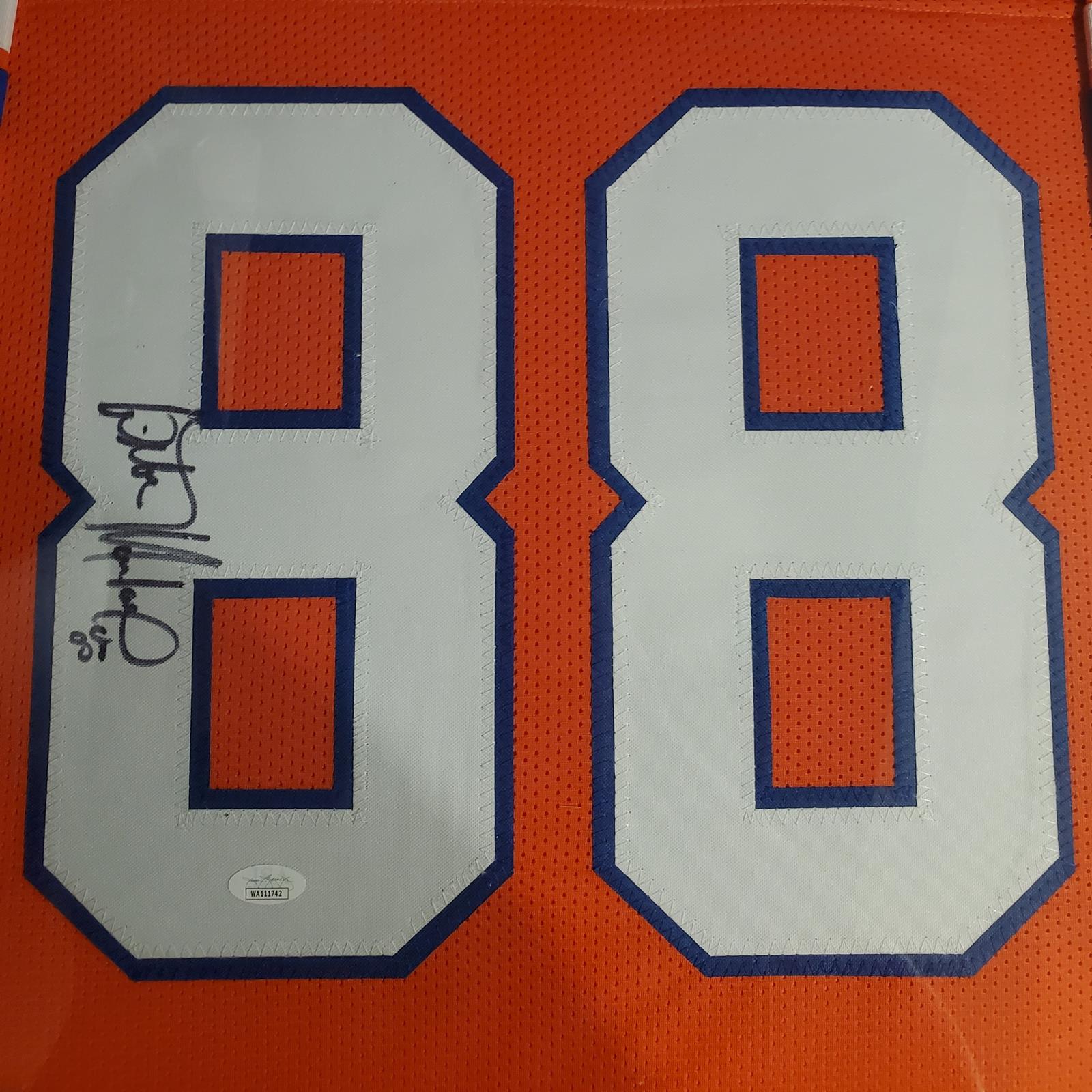 Wilber Marshall Autographed Florida Gators (Orange #88) Deluxe Framed Jersey - JSA
