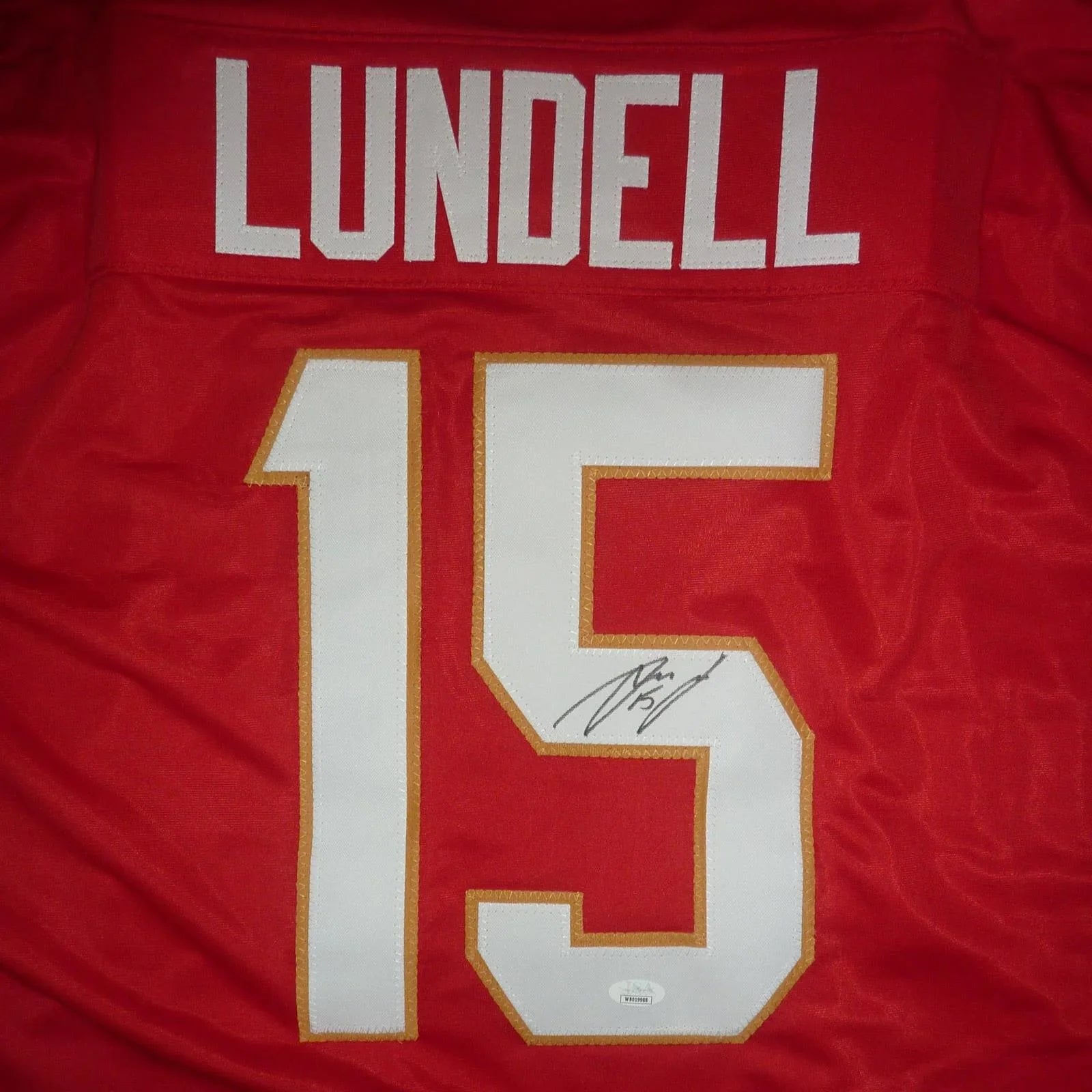 Anton Lundell Autographed Florida (Red #15) Custom Hockey Jersey - JSA