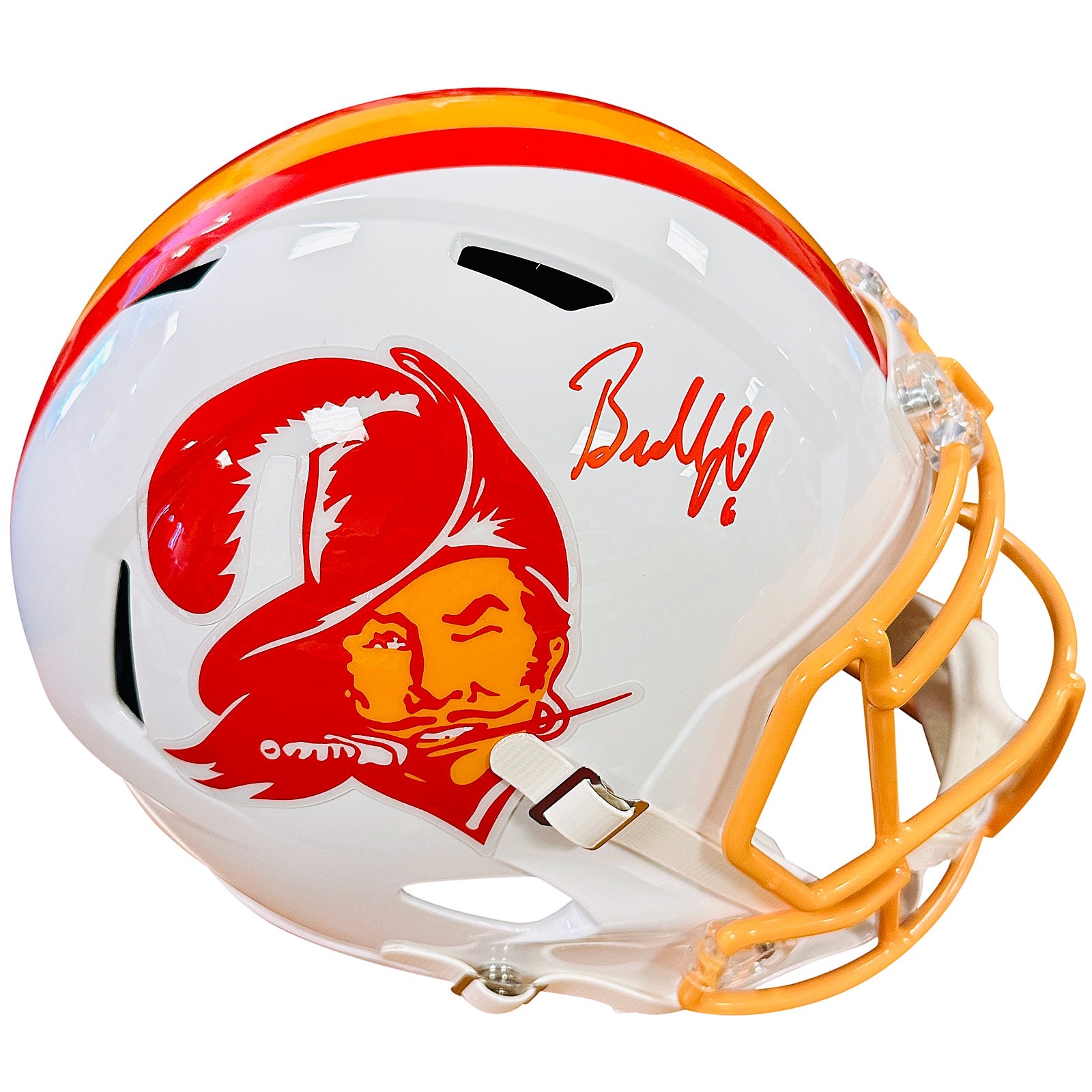 Baker Mayfield Autographed Tampa Bay Buccaneers (Throwback) Deluxe Full-Size Replica Helmet - Beckett