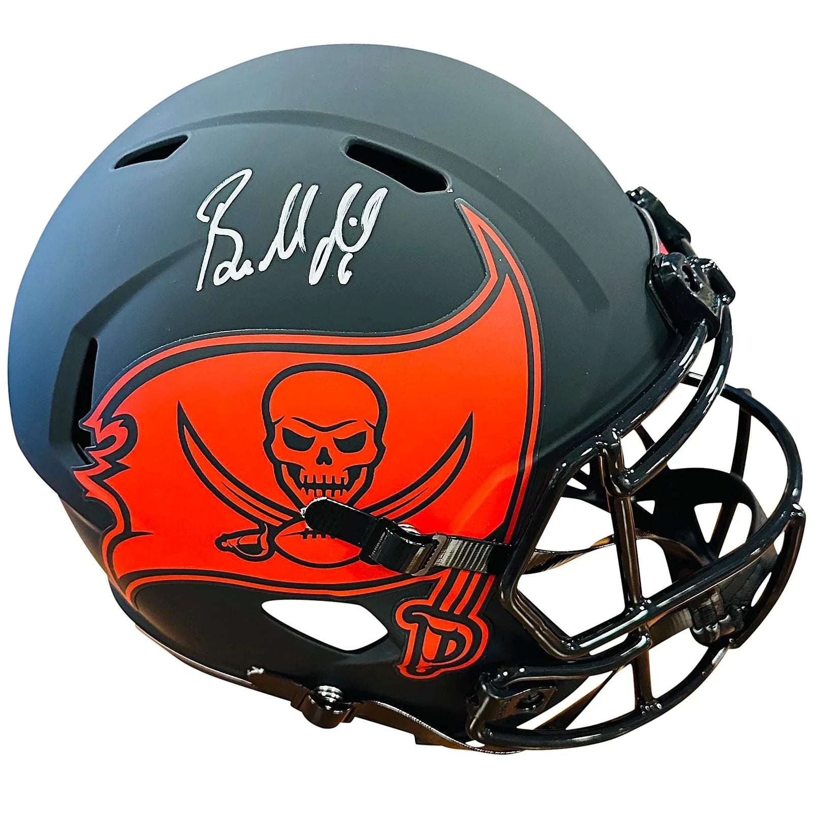 Baker Mayfield Autographed Tampa Bay Buccaneers (ECLIPSE Alternate) Deluxe Full-Size Replica Helmet - Beckett