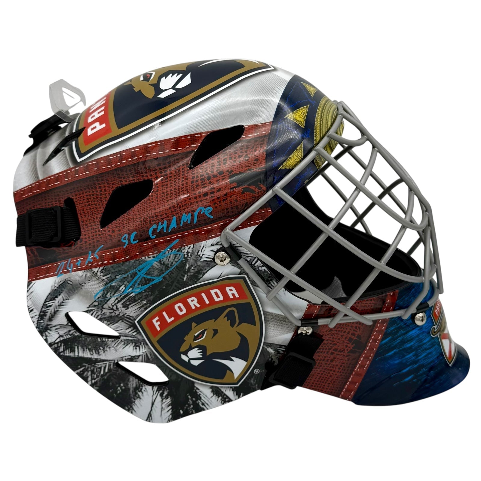 Sergei Bobrovsky Autographed Florida Panthers Full-Size Goalie Mask w/ "24-25 SC Champs" - Beckett