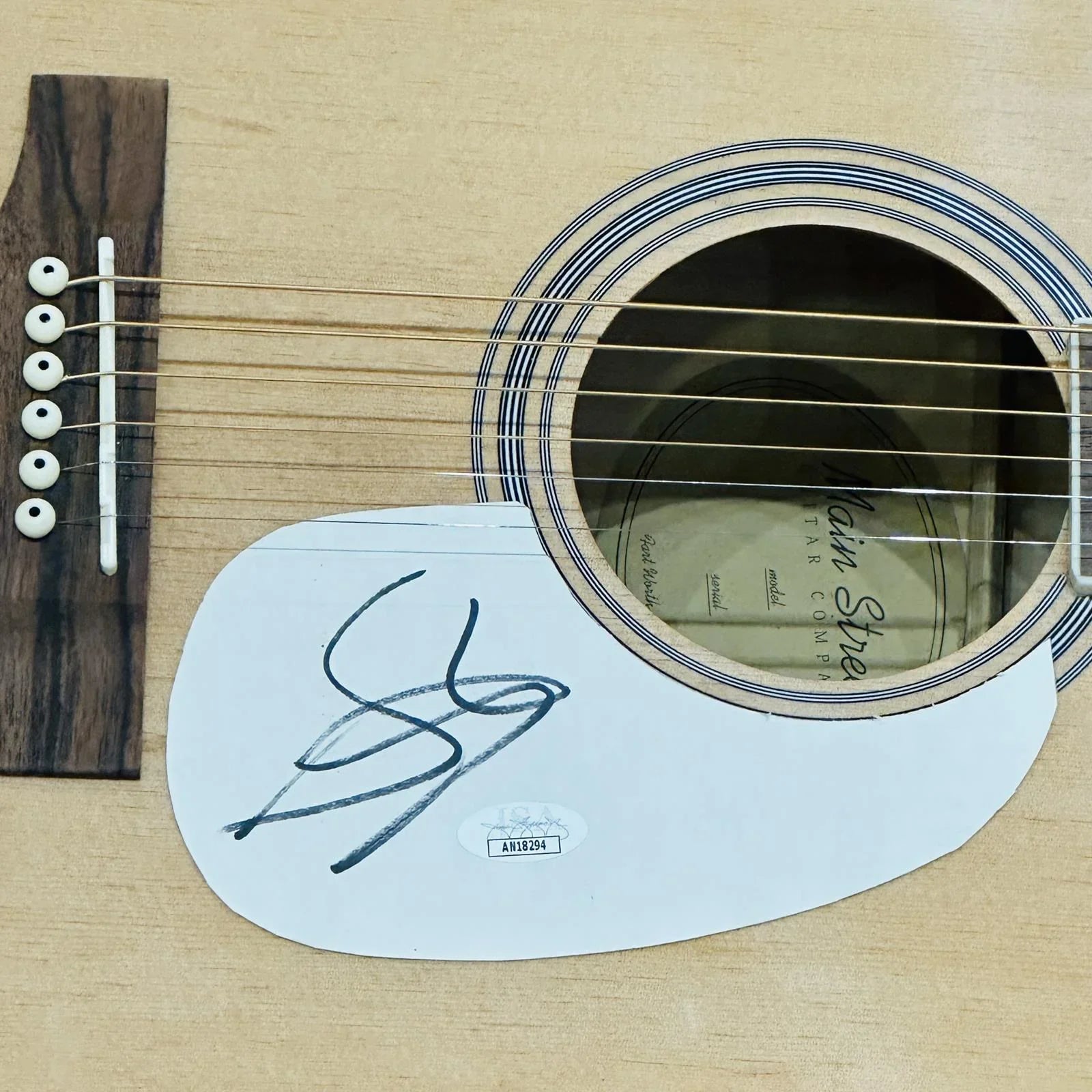 Steven Tyler Aerosmith Natural Acoustic Guitar with Autograph - JSA