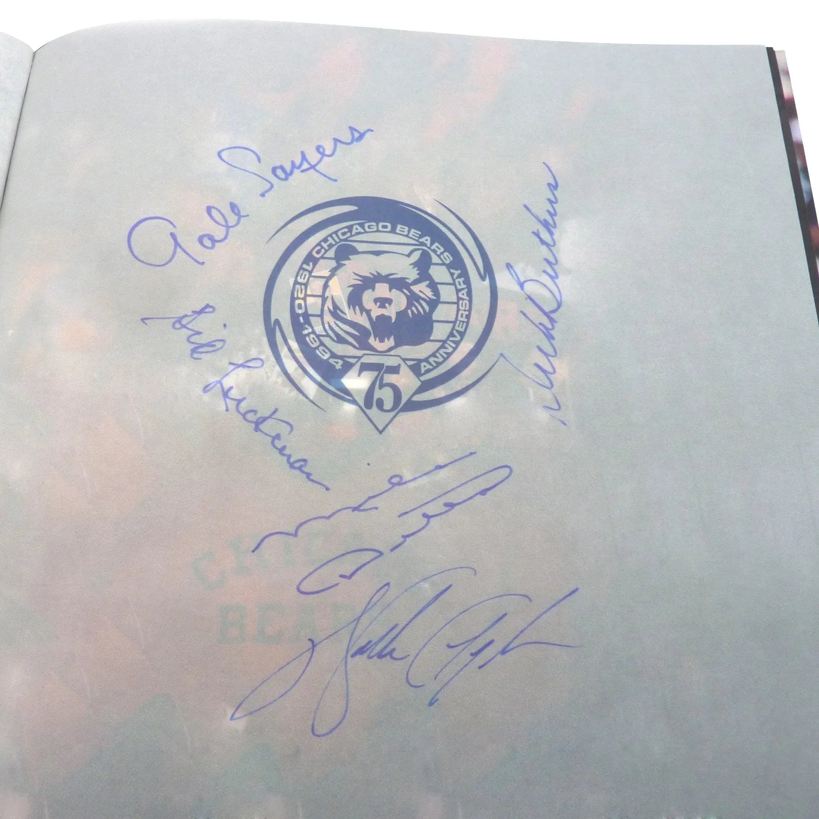 Chicago Bears Autographed Book The Bears A 75 Year Celebration w/ Walter Payton - 29/750