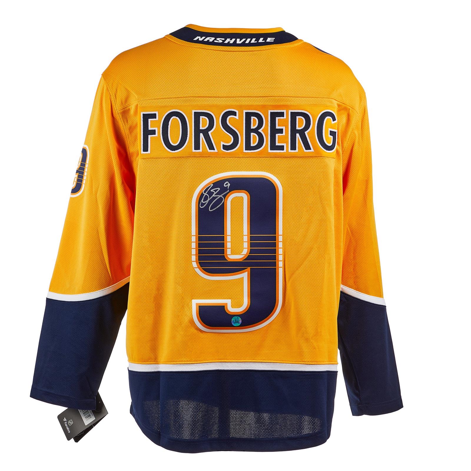 Filip Forsberg Autographed Nashville Predators (Gold #9) Breakaway Jersey - JSA