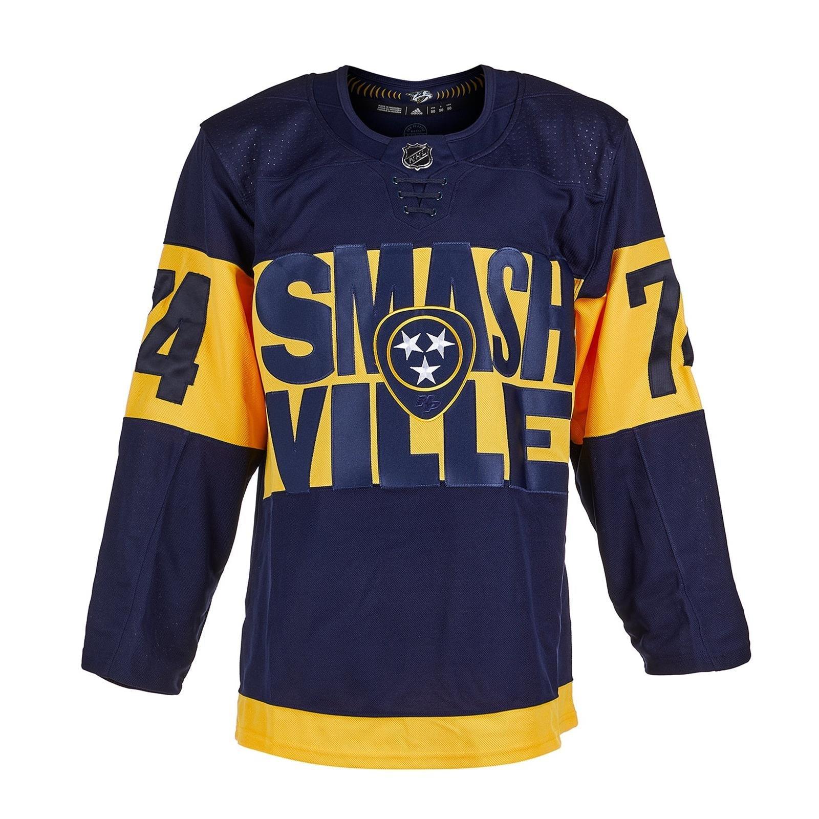Juuse Saros Autographed Nashville Predators (Smashville Stadium Series #74) Adidas Jersey - AJ