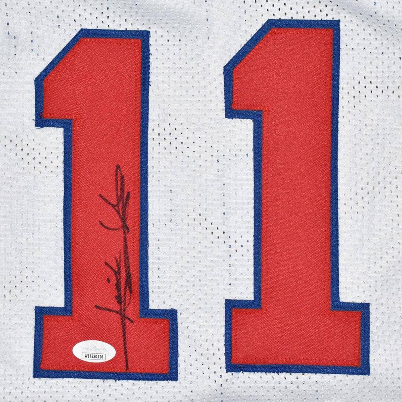 Isiah Thomas Autographed Detroit (White #11) Custom Jersey - JSA
