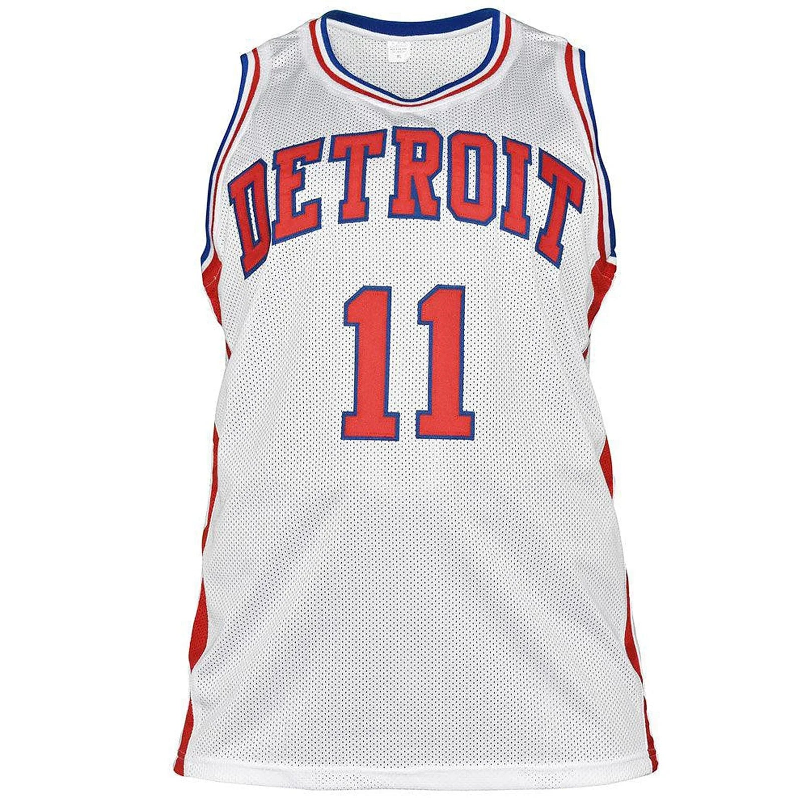Isiah Thomas Autographed Detroit (White #11) Custom Jersey - JSA