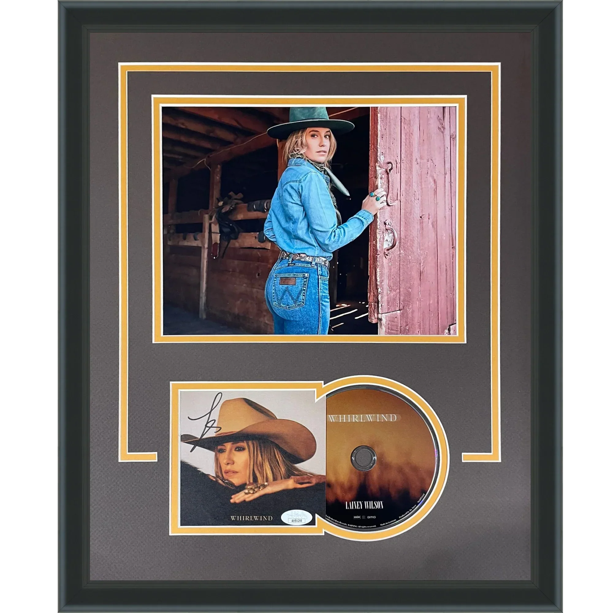 Lainey Wilson Autographed Whirlwind Deluxe Framed CD and Cover - JSA