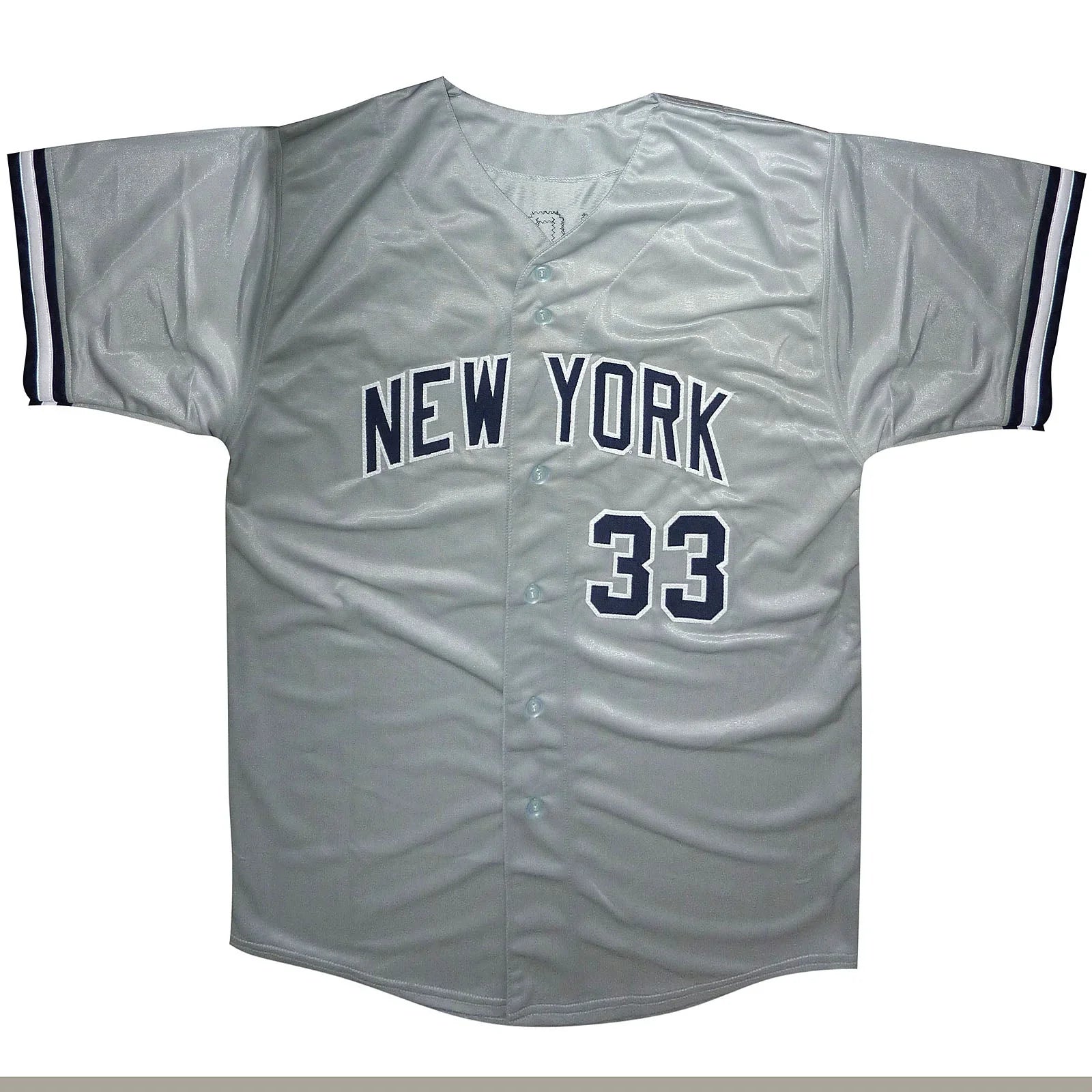 Jose Canseco Autographed New York (Grey #33) Custom Jersey - JSA