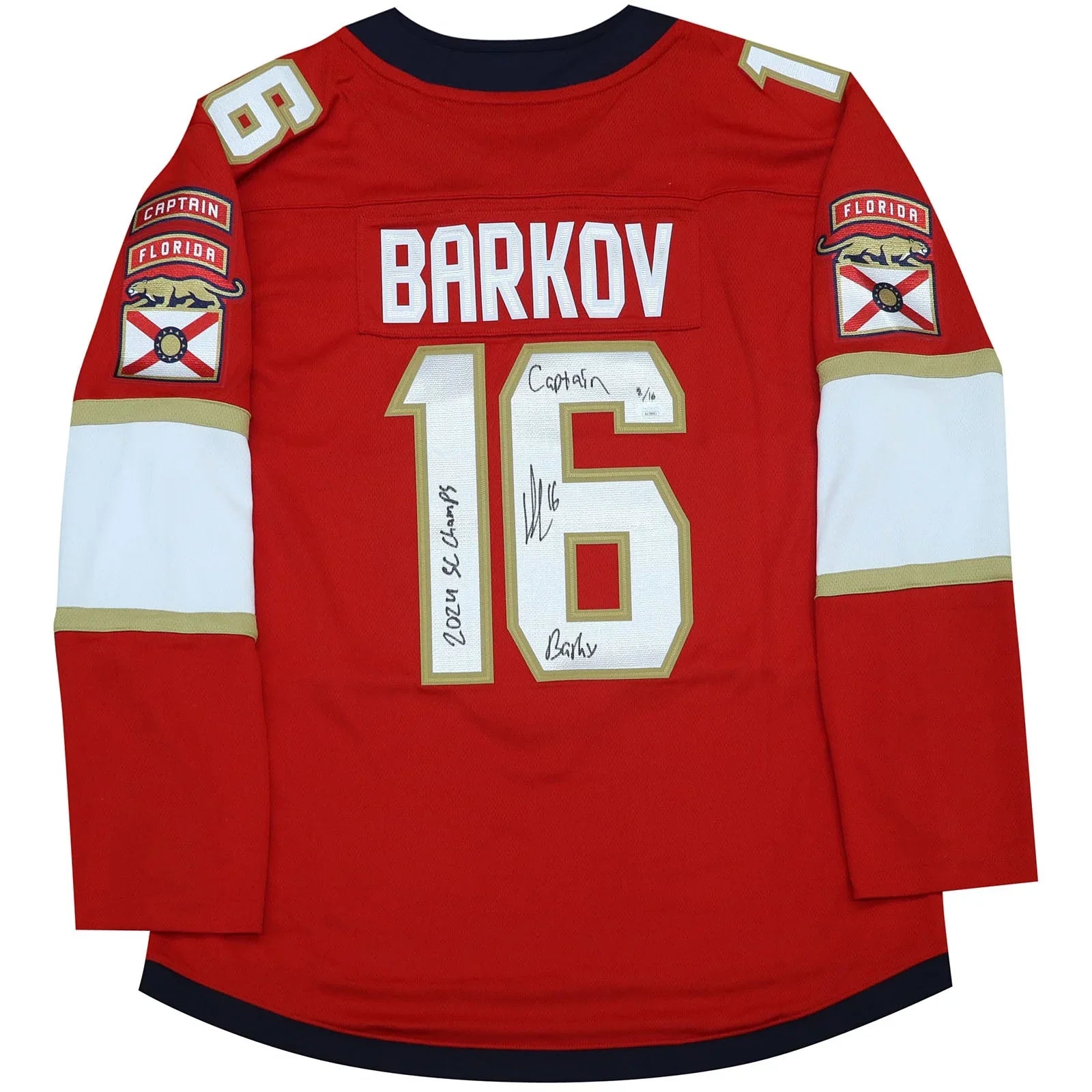 Aleksander Barkov Autographed Florida Panthers (Red #16) Breakaway Hockey Jersey w/ 3 Inscriptions - Limited Edition of 16 - JSA