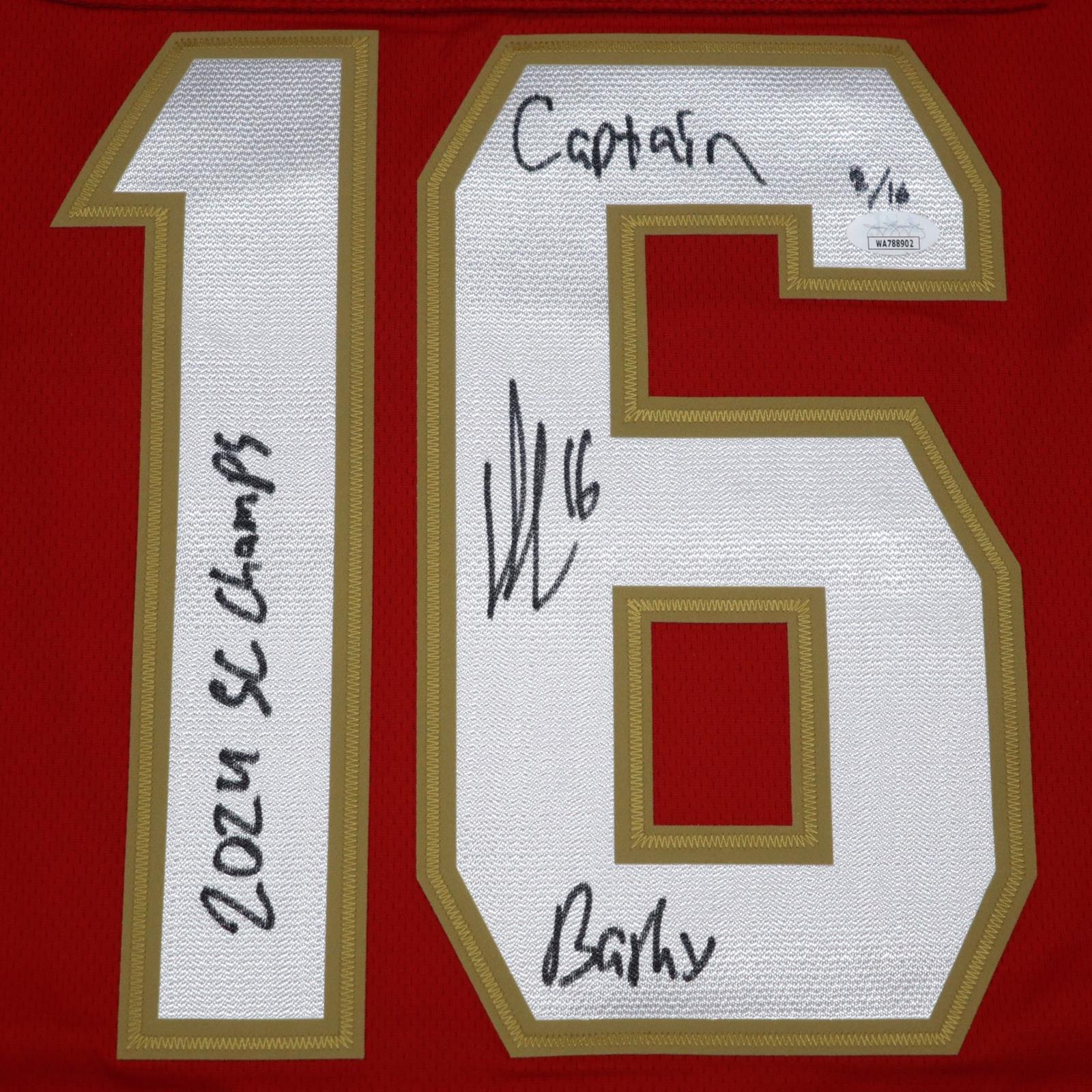 Aleksander Barkov Autographed Florida Panthers (Red #16) Breakaway Hockey Jersey w/ 3 Inscriptions - Limited Edition of 16 - JSA