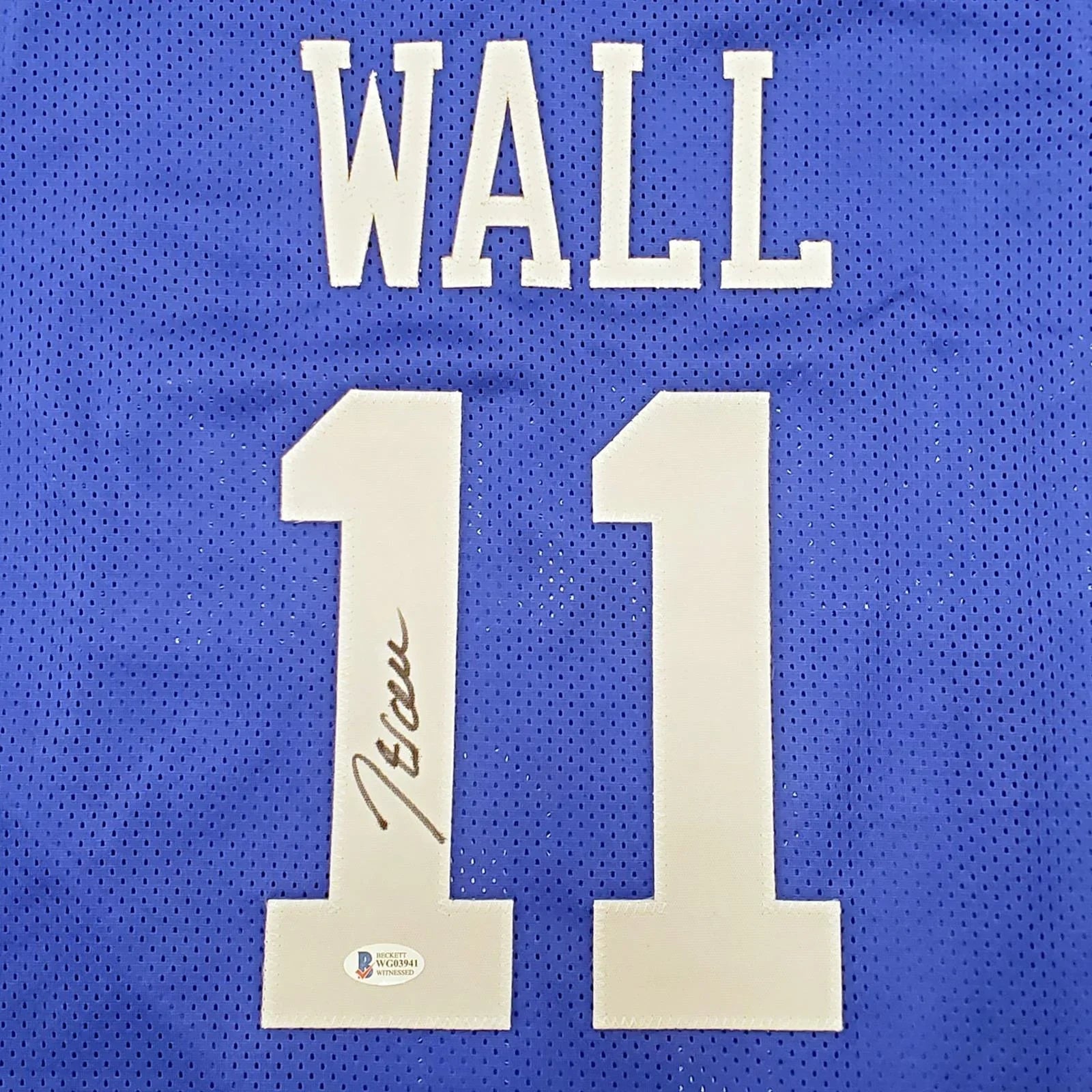 John Wall Autographed Kentucky Wildcats (Blue #11) Custom Jersey - Beckett